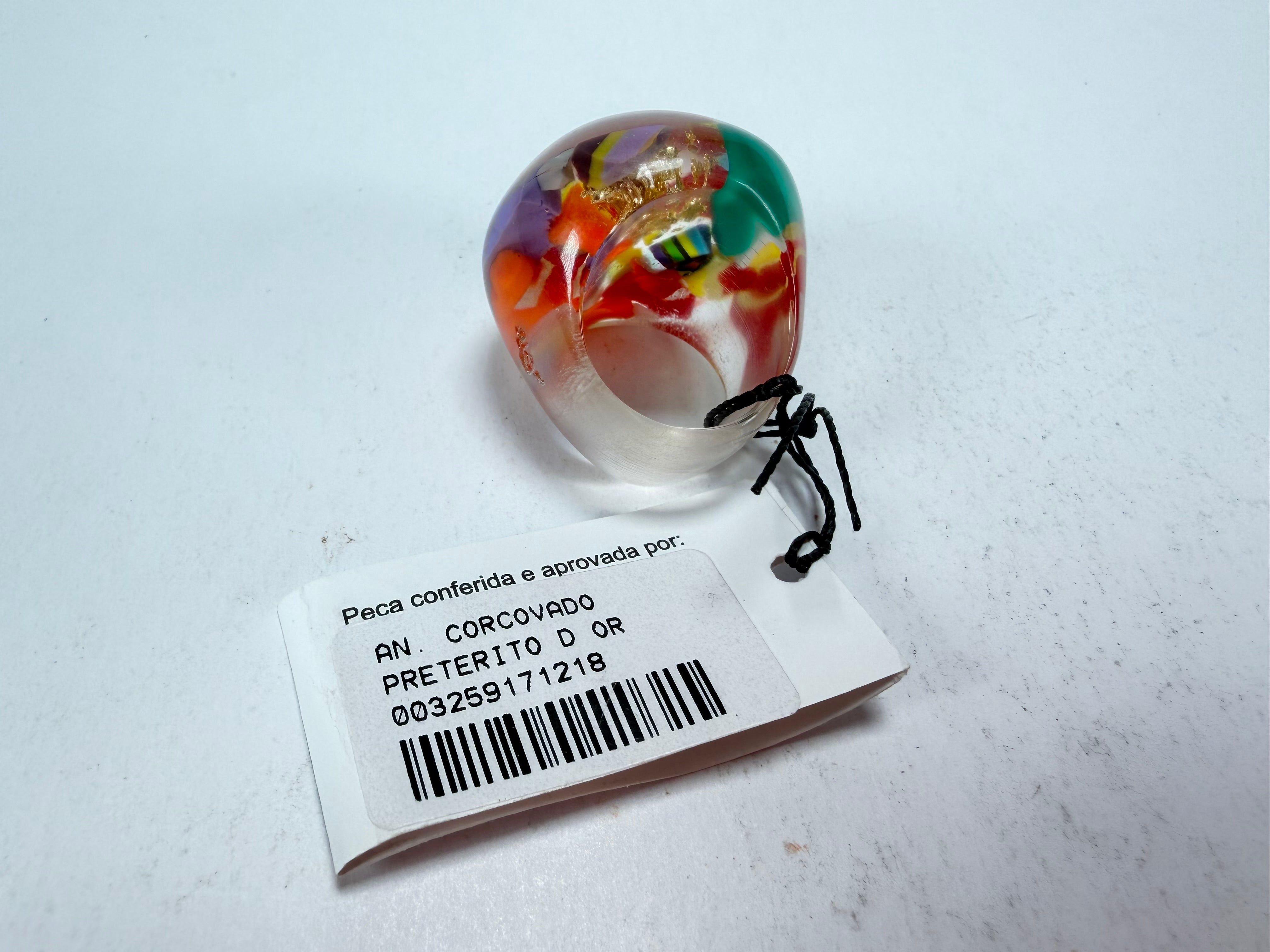 Sobral - Past Present "Corcovado" Resin Ring ( 003259 ) - Size UK P / US 7.5