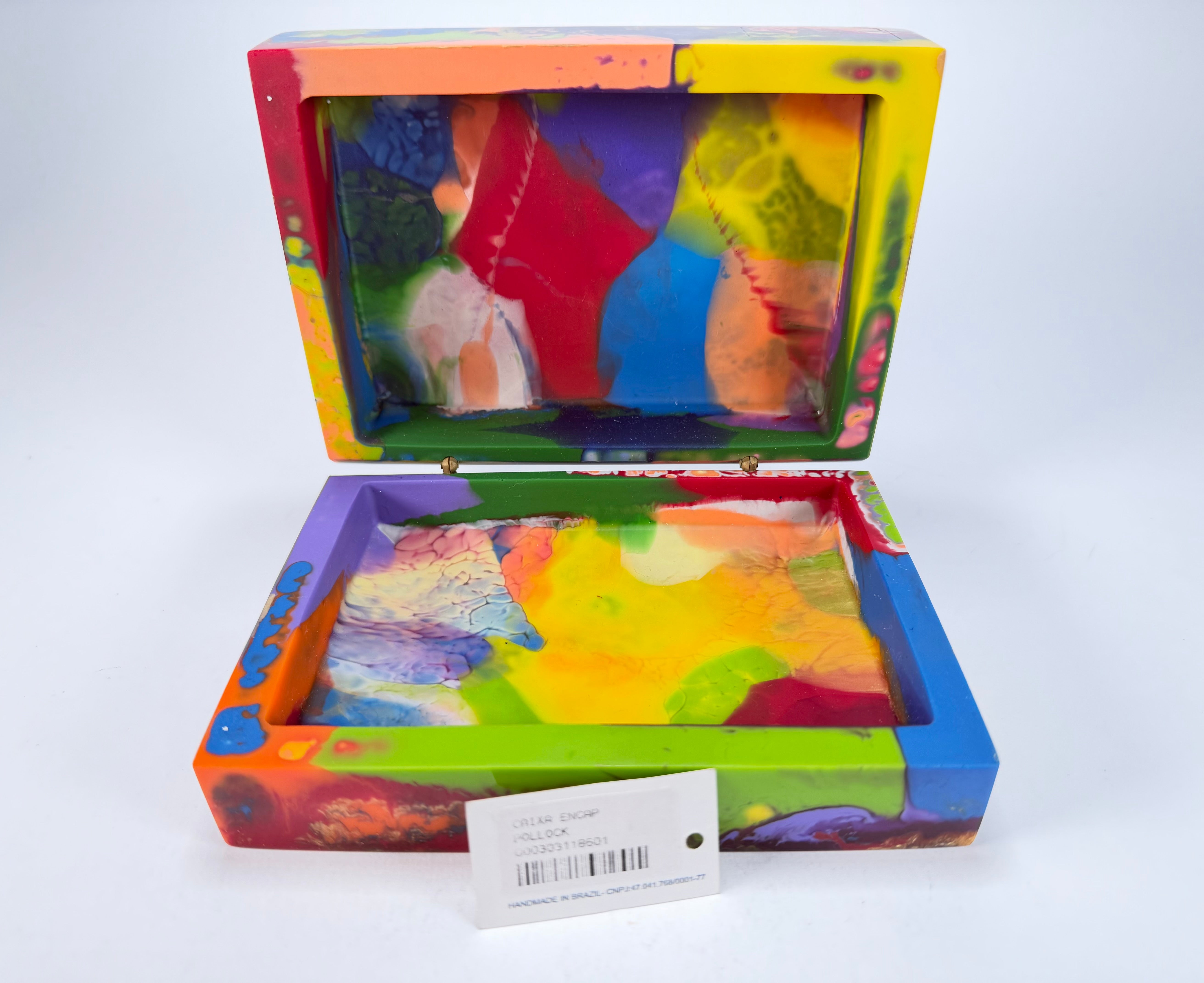 Sobral - Multi-Colour "Encapsulada" Pollock Resin Jewellery Box ( 000303 )