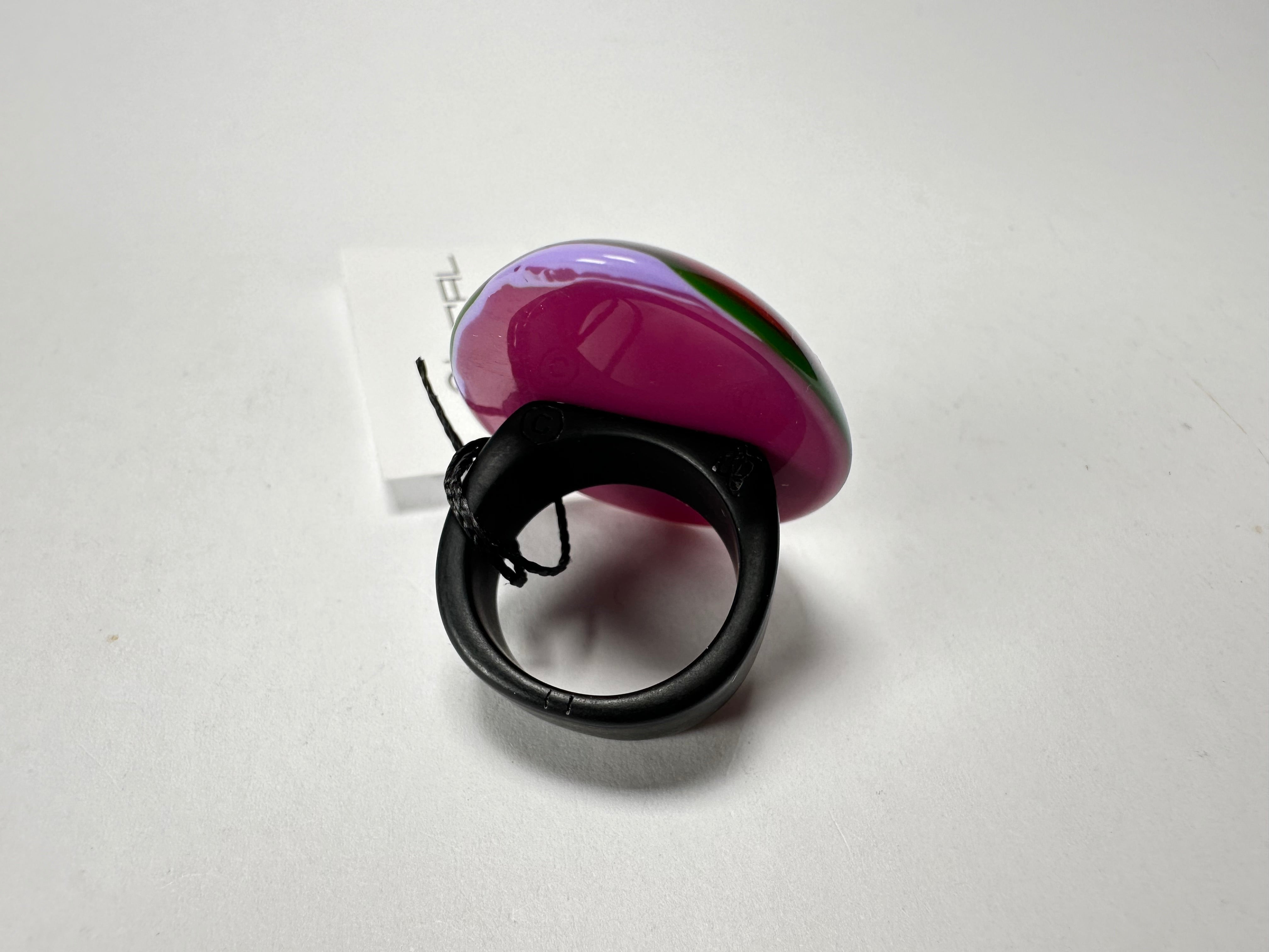 Sobral - Multi-Colour "K" Resin Ring ( 005146 ) - Size UK P / US 8