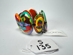 Sobral - Multi-Colour "Wassily" Elasticated Resin Bracelet ( 003716 )