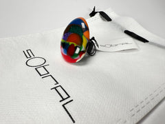 Sobral - Multi-Colour "K" Resin Ring ( 005146 ) - Size UK P / US 8