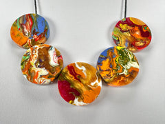 Sobral - Multi-Colour "Curto Pier" Pollock Resin Necklace ( 005025 )