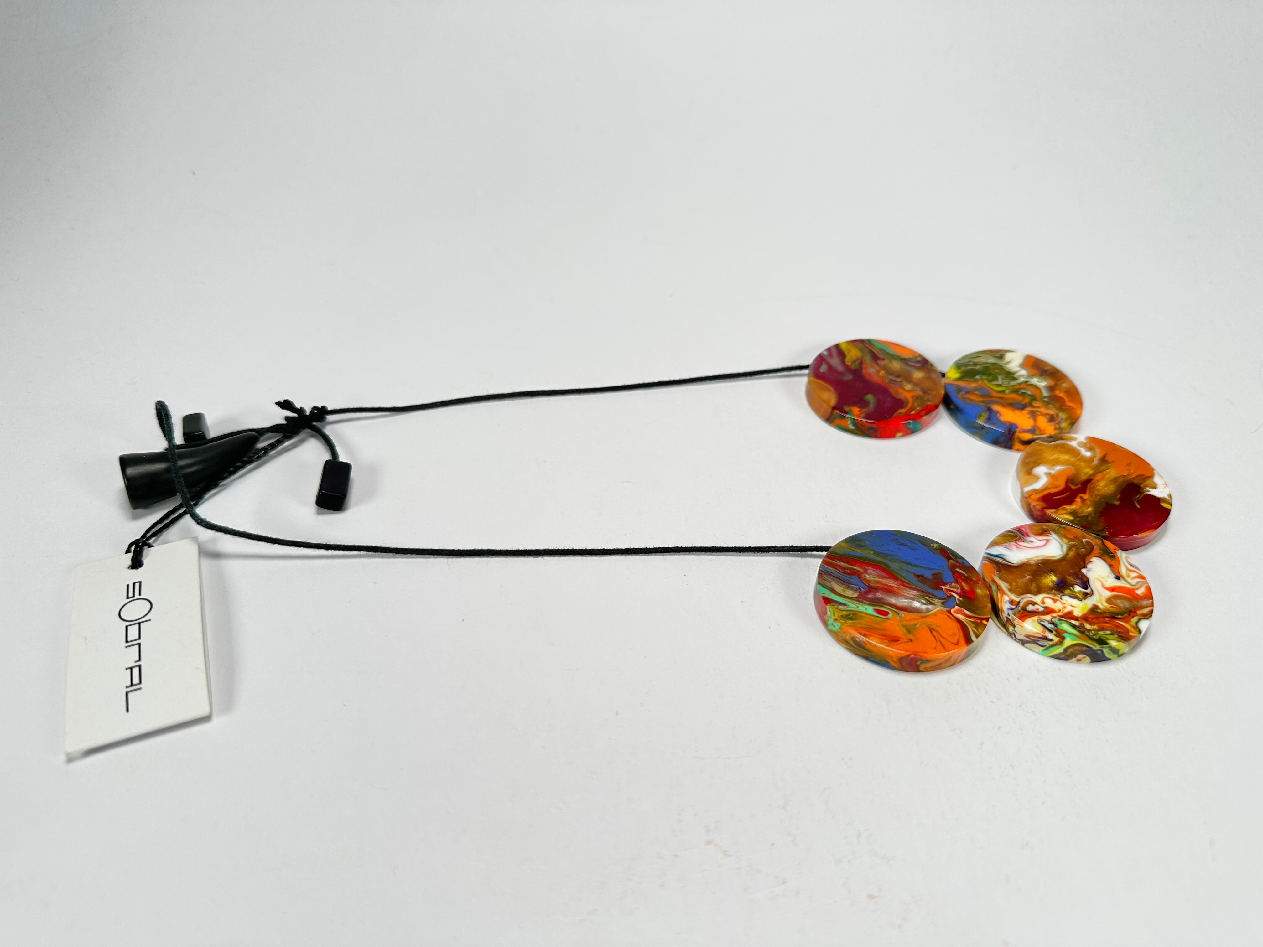 Sobral - Multi-Colour "Curto Pier" Pollock Resin Necklace ( 005025 )