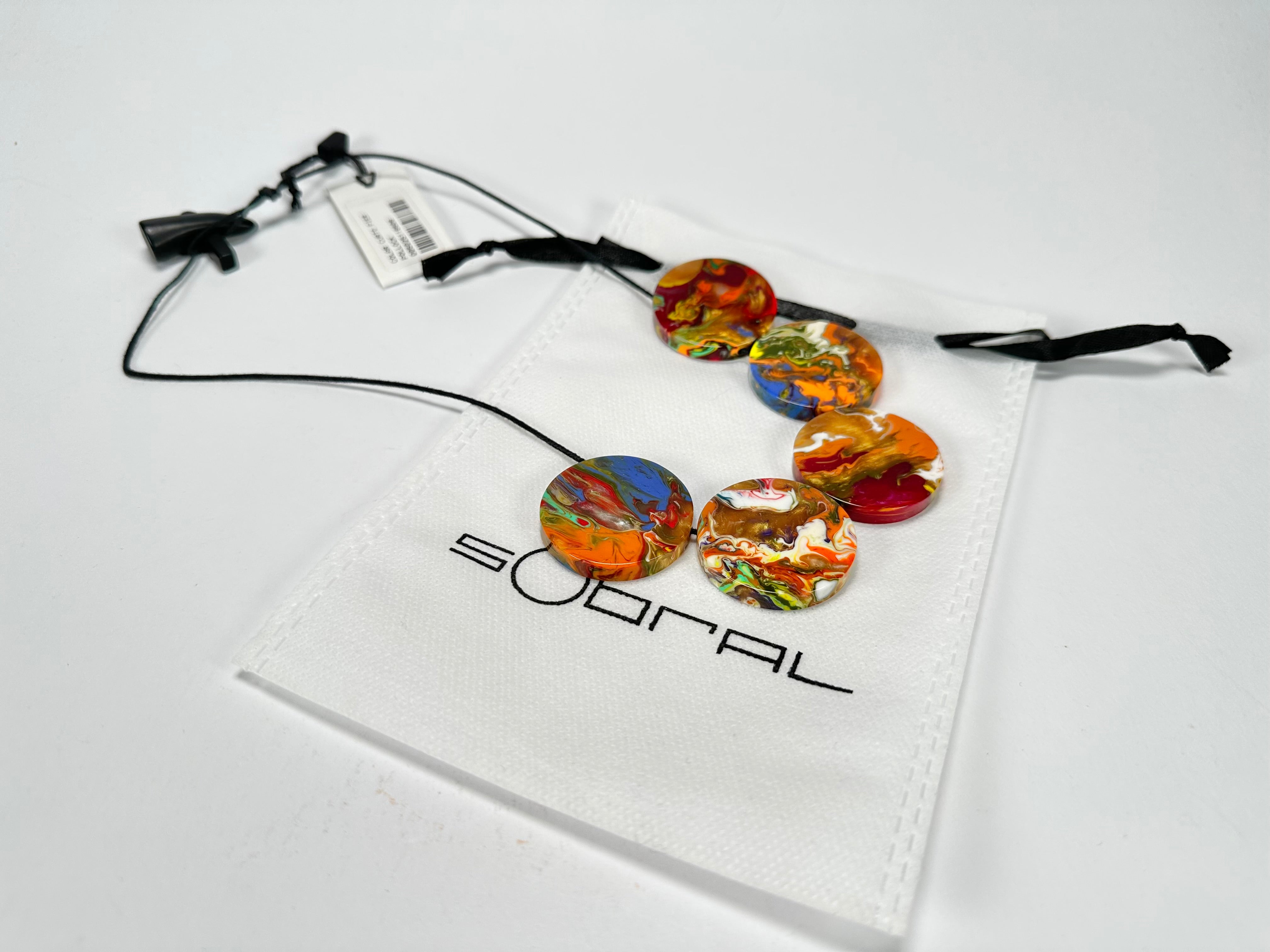 Sobral - Multi-Colour "Curto Pier" Pollock Resin Necklace ( 005025 )
