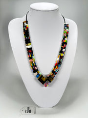 Sobral - Pop Art "Lary" Patchwork Resin Necklace ( 004896 )