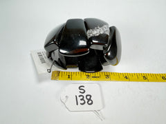 Sobral - Metalique "Rimla" Black & Silver Elasticated Resin Bracelet ( 004498 )