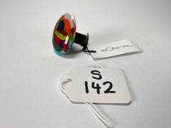 Sobral - Multi-Colour "K" Resin Ring ( 005146 ) - Size UK U / US 10