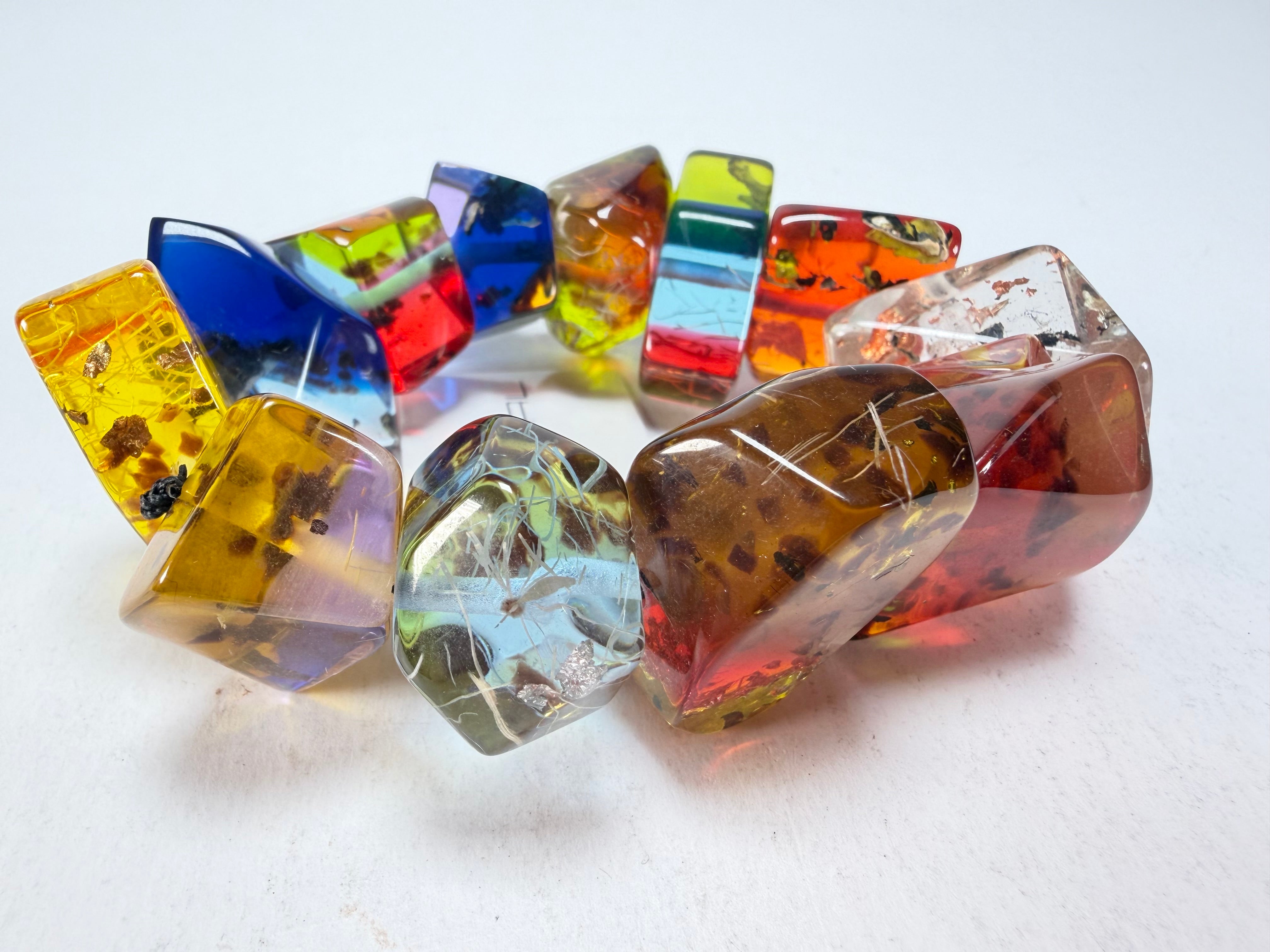 Sobral - Sobralita "Indian-ita" Studio Creation Elasticated Resin Bracelet ( 000000 )