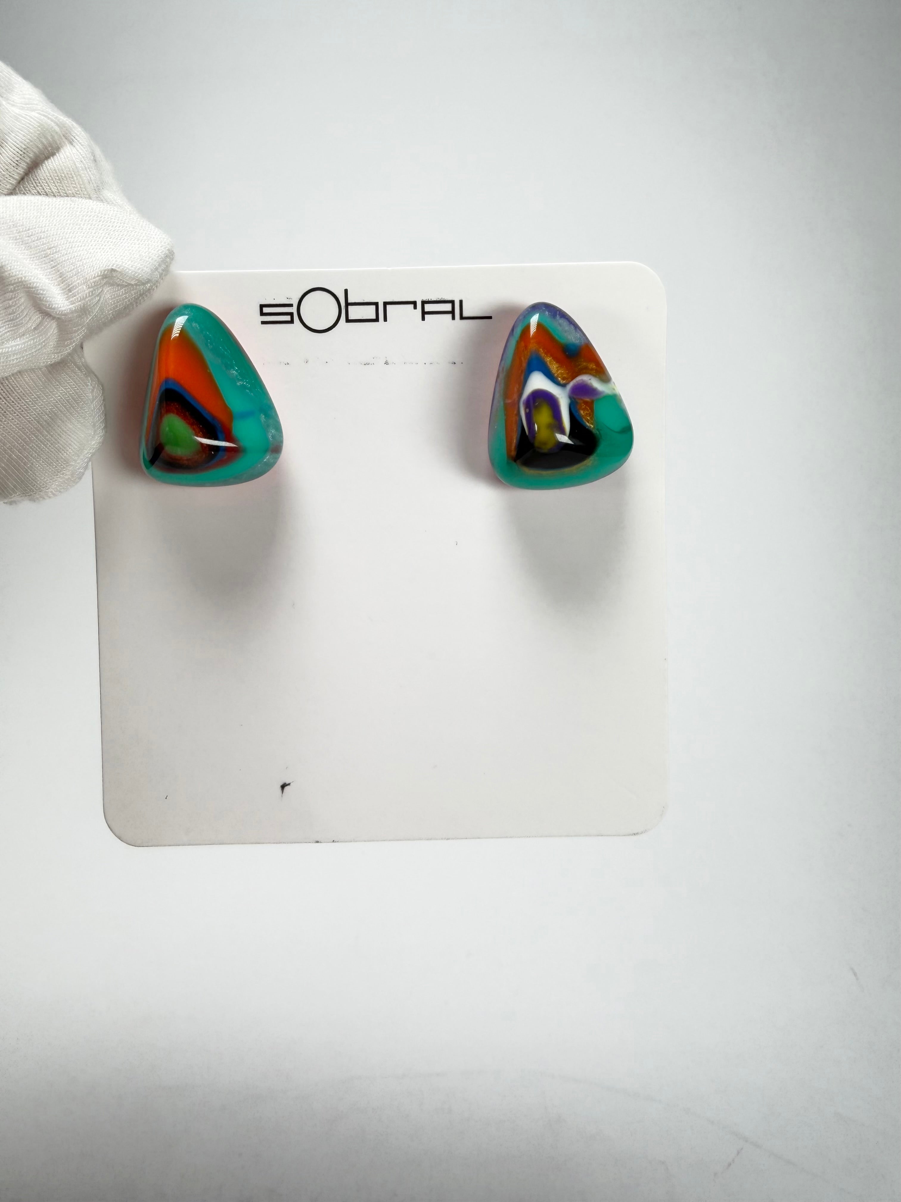 Sobral - Multi-Colour "Nina" K Resin Earrings ( 003610 )