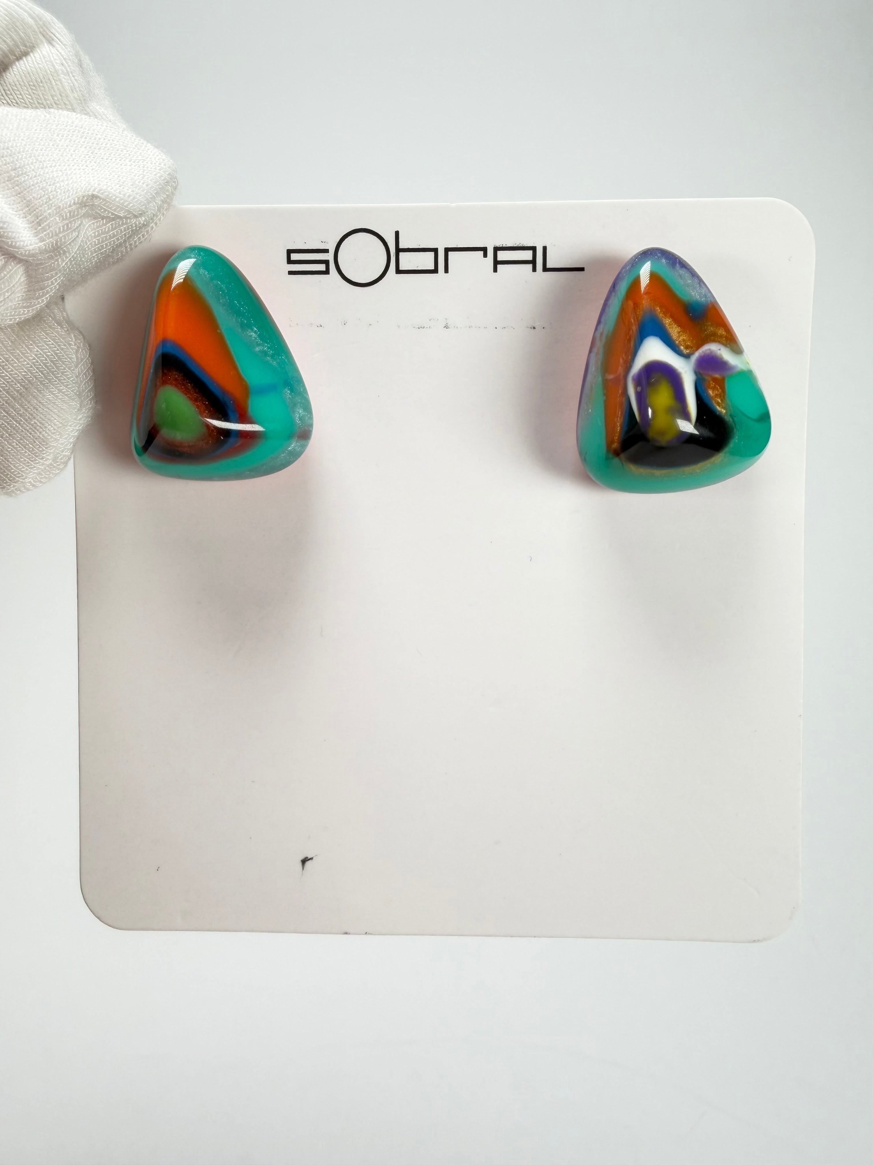 Sobral - Multi-Colour "Nina" K Resin Earrings ( 003610 )