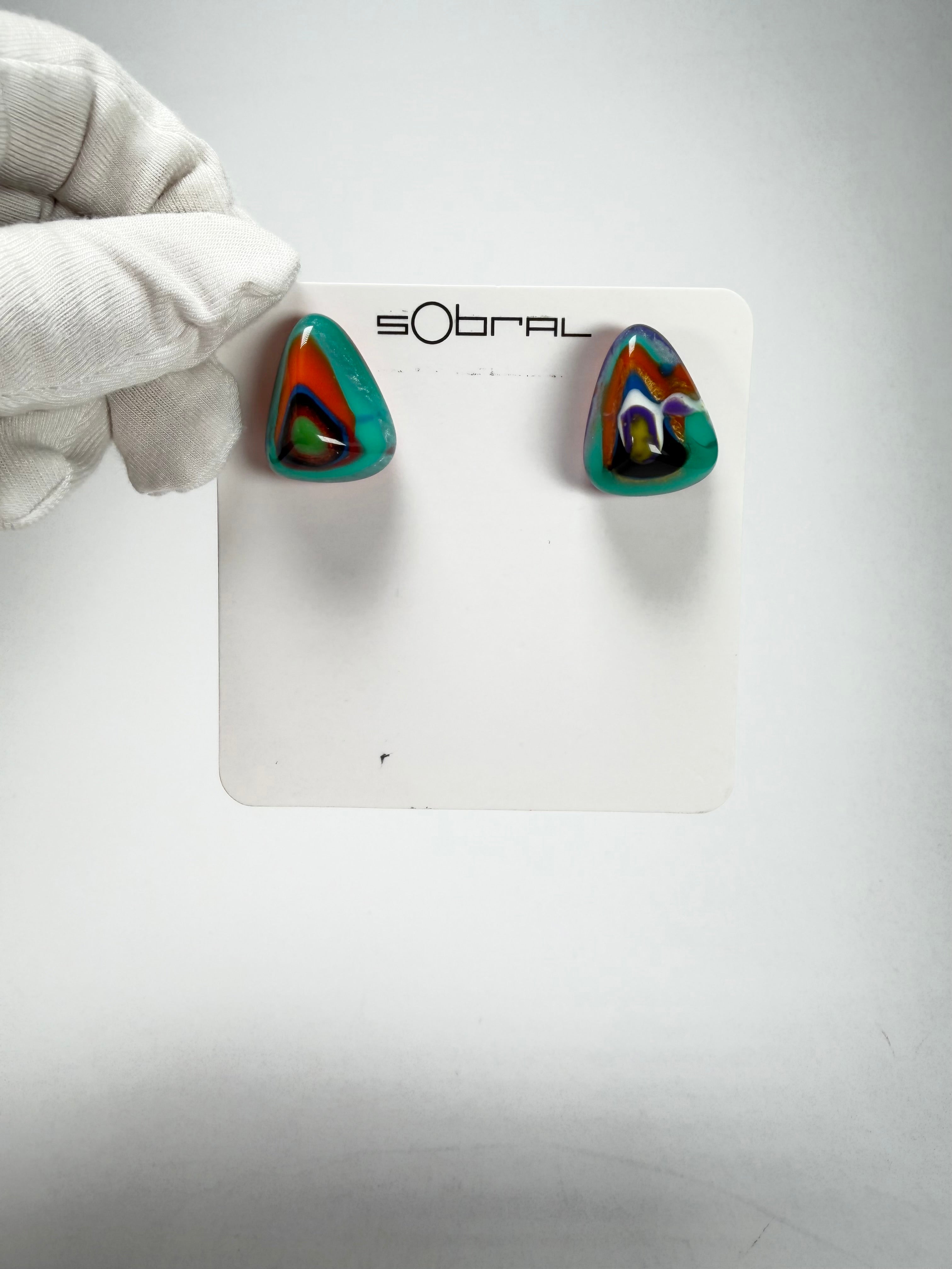 Sobral - Multi-Colour "Nina" K Resin Earrings ( 003610 )