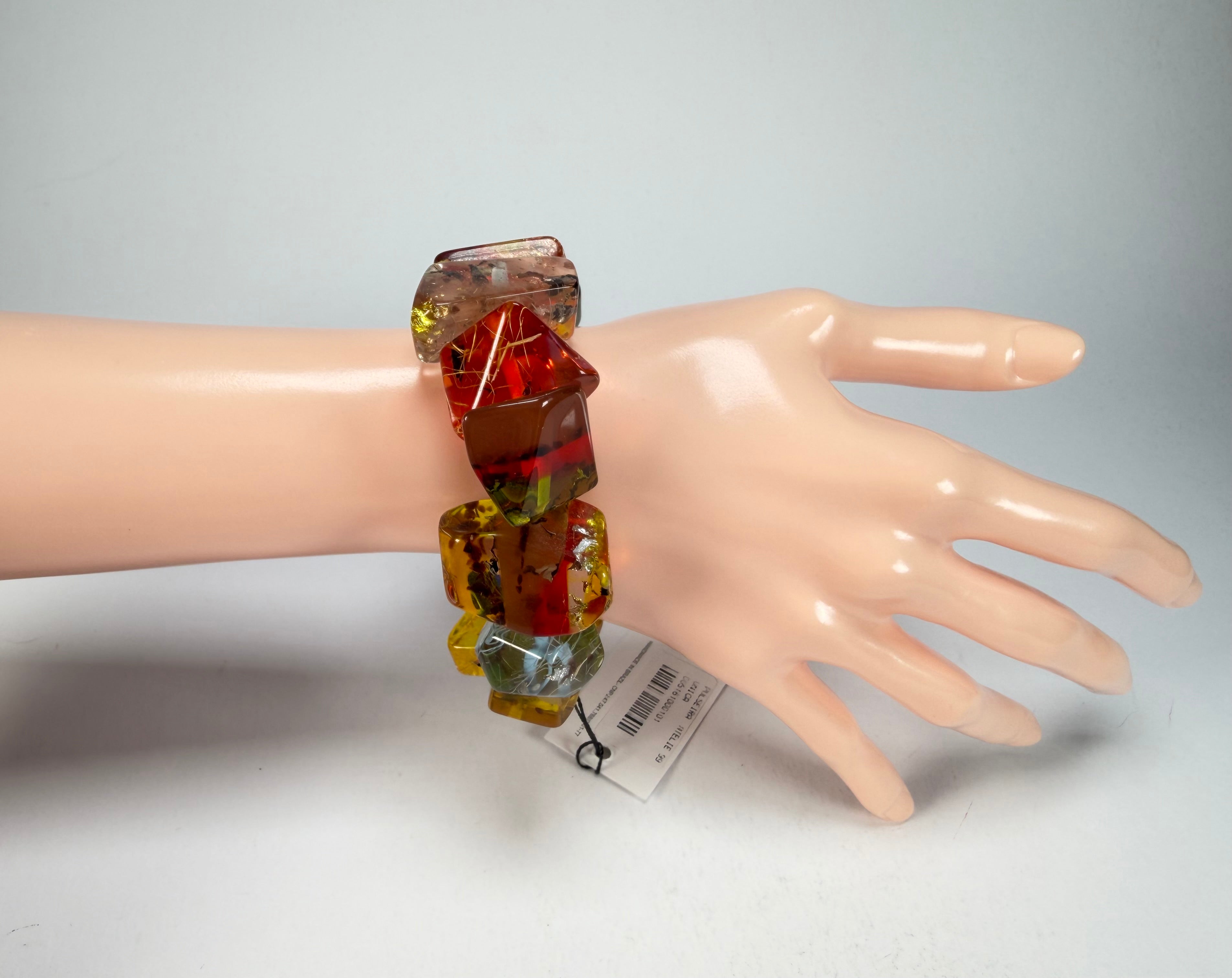 Sobral - Sobralita "Indian-ita" Studio Creation Elasticated Resin Bracelet ( 000000 )