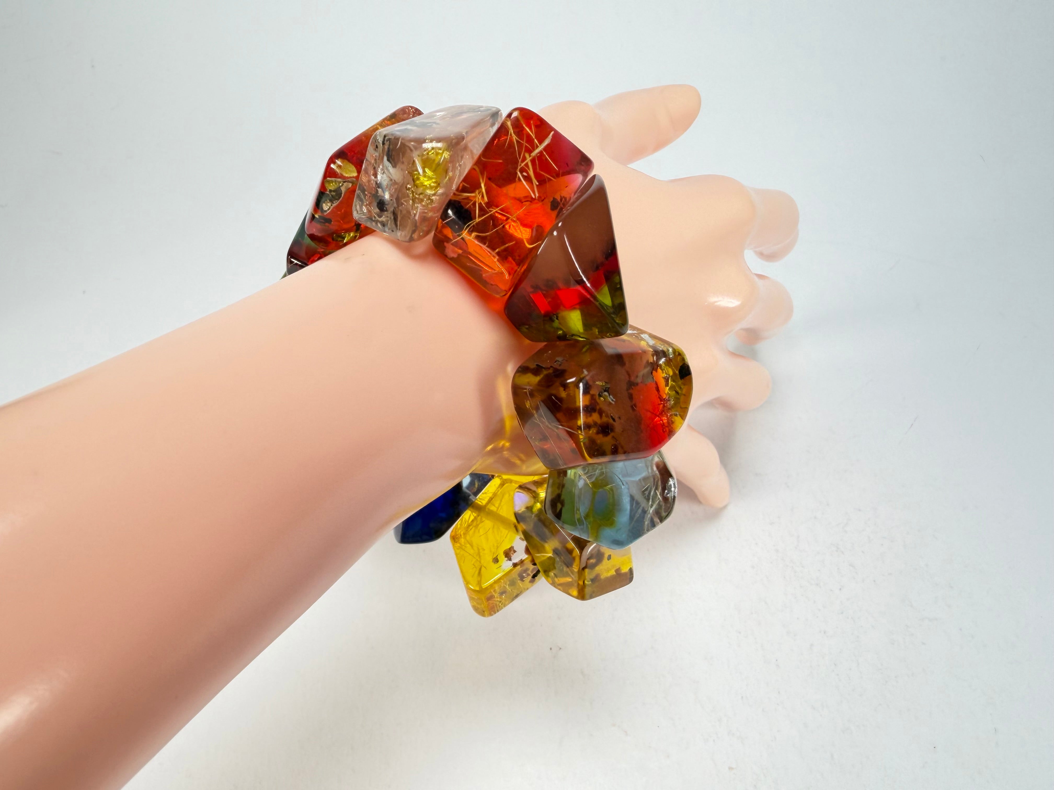 Sobral - Sobralita "Indian-ita" Studio Creation Elasticated Resin Bracelet ( 000000 )