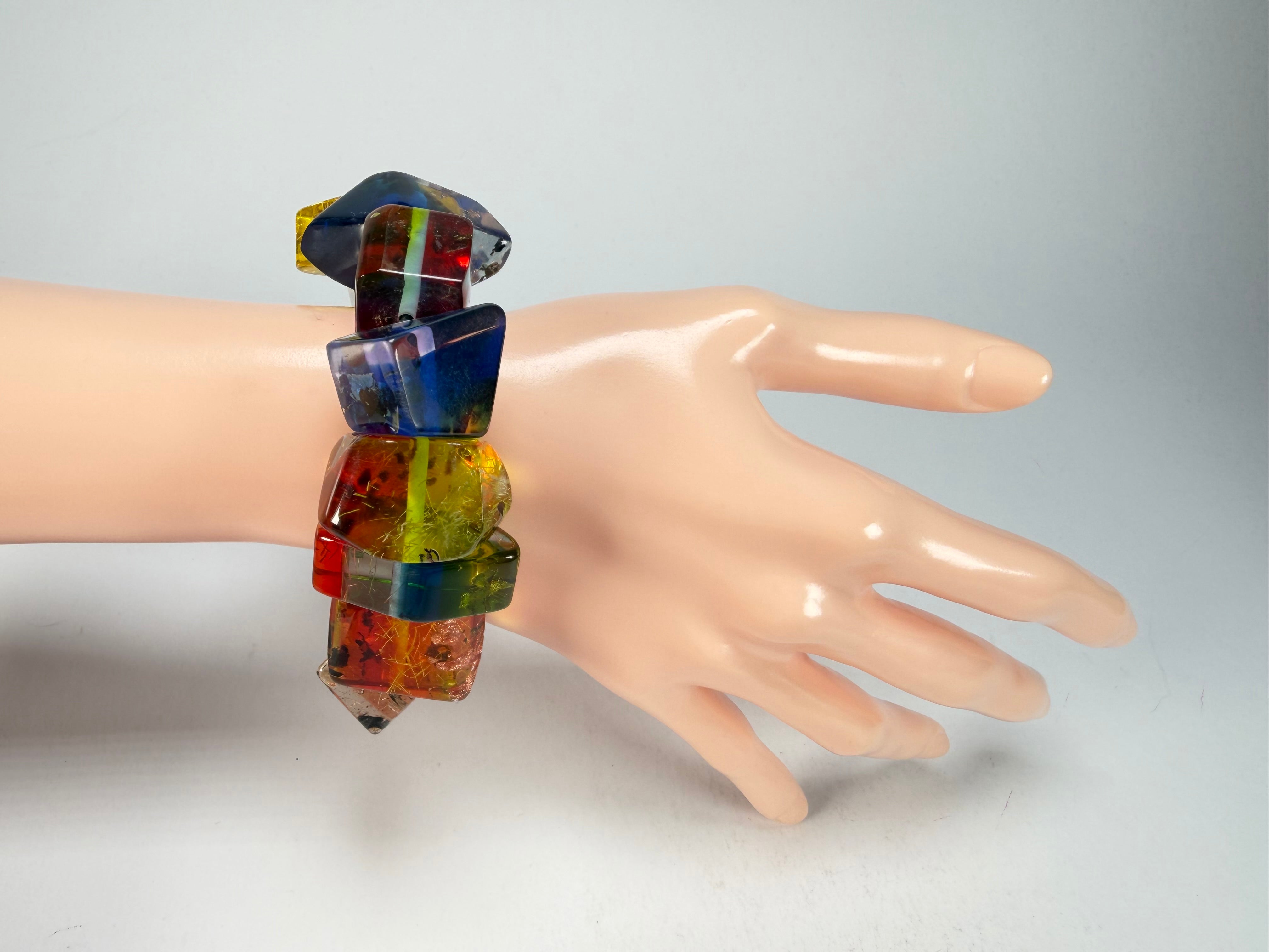 Sobral - Sobralita "Indian-ita" Studio Creation Elasticated Resin Bracelet ( 000000 )