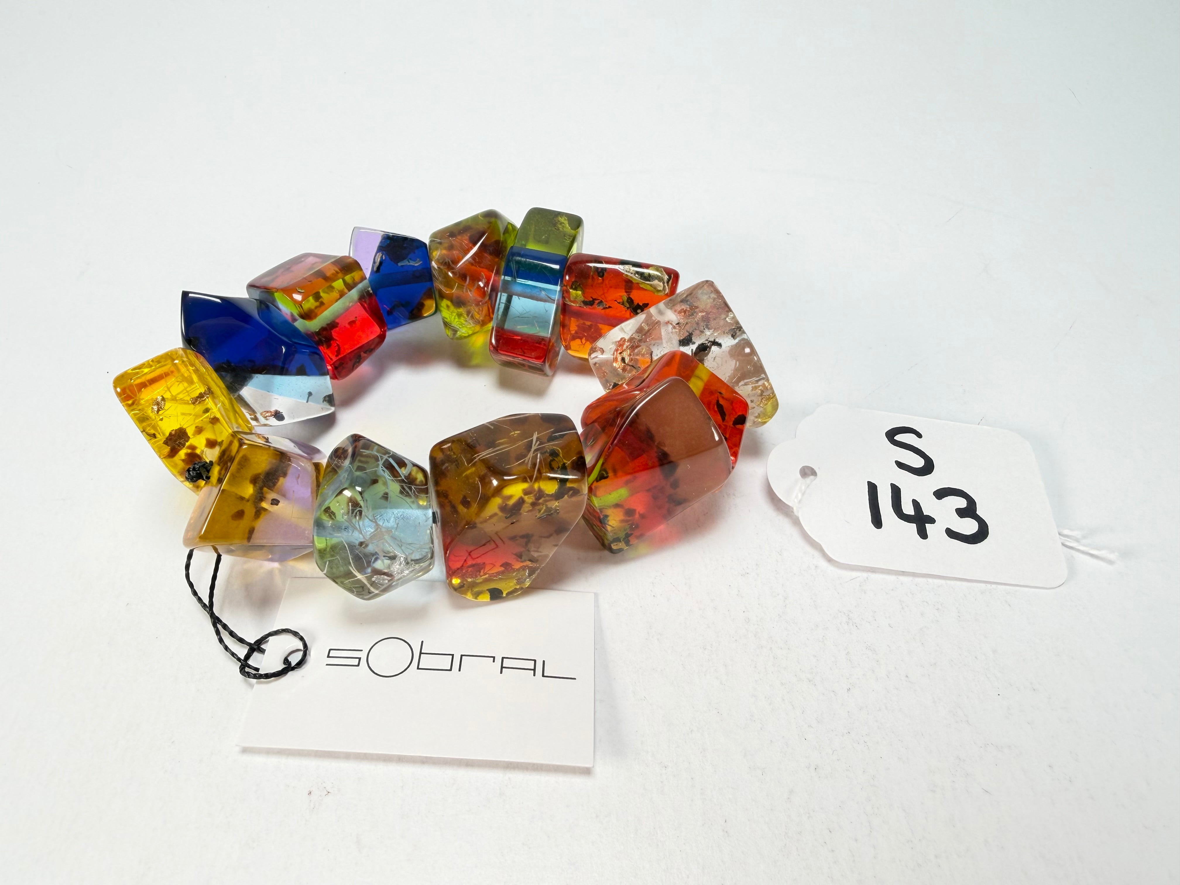Sobral - Sobralita "Indian-ita" Studio Creation Elasticated Resin Bracelet ( 000000 )
