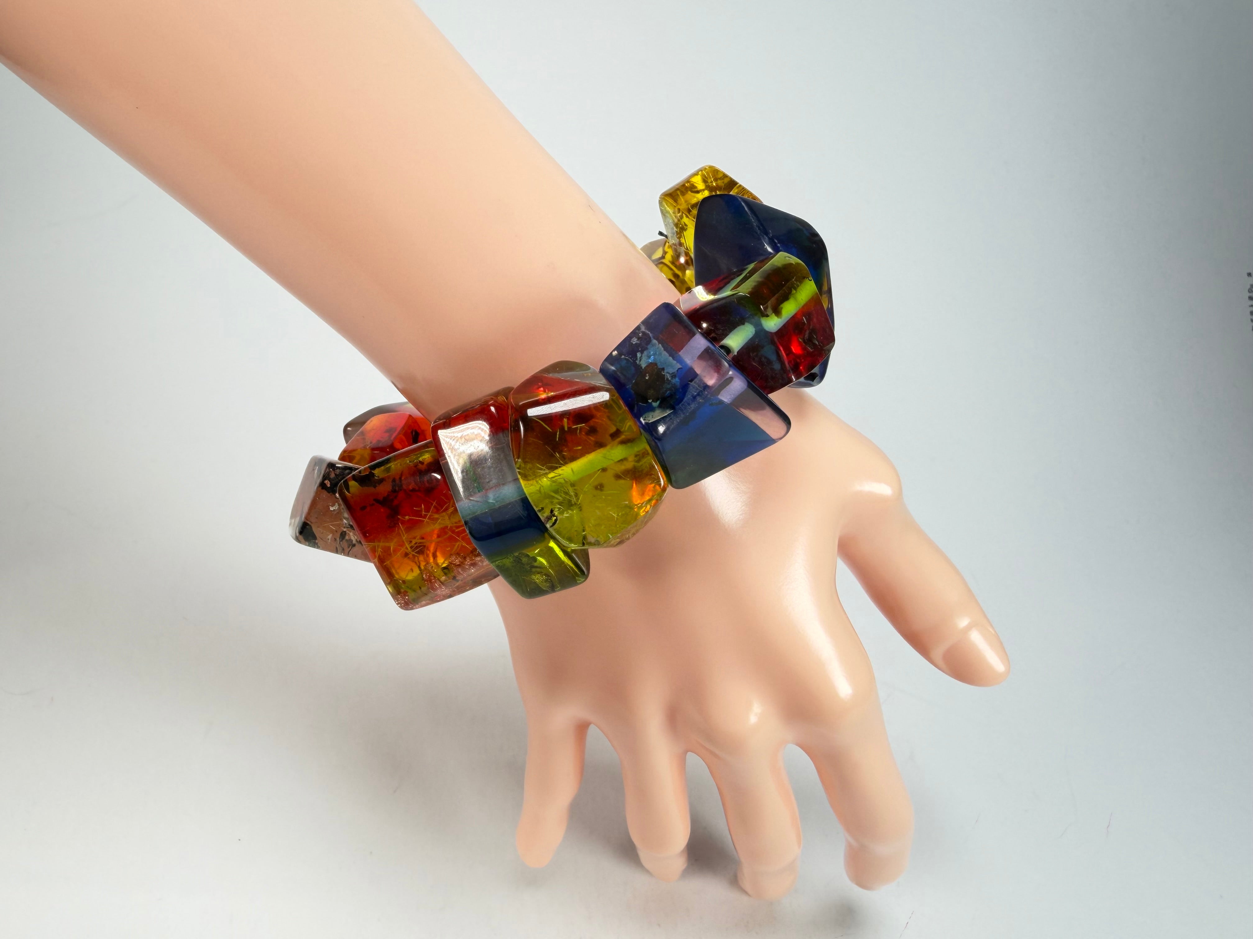 Sobral - Sobralita "Indian-ita" Studio Creation Elasticated Resin Bracelet ( 000000 )