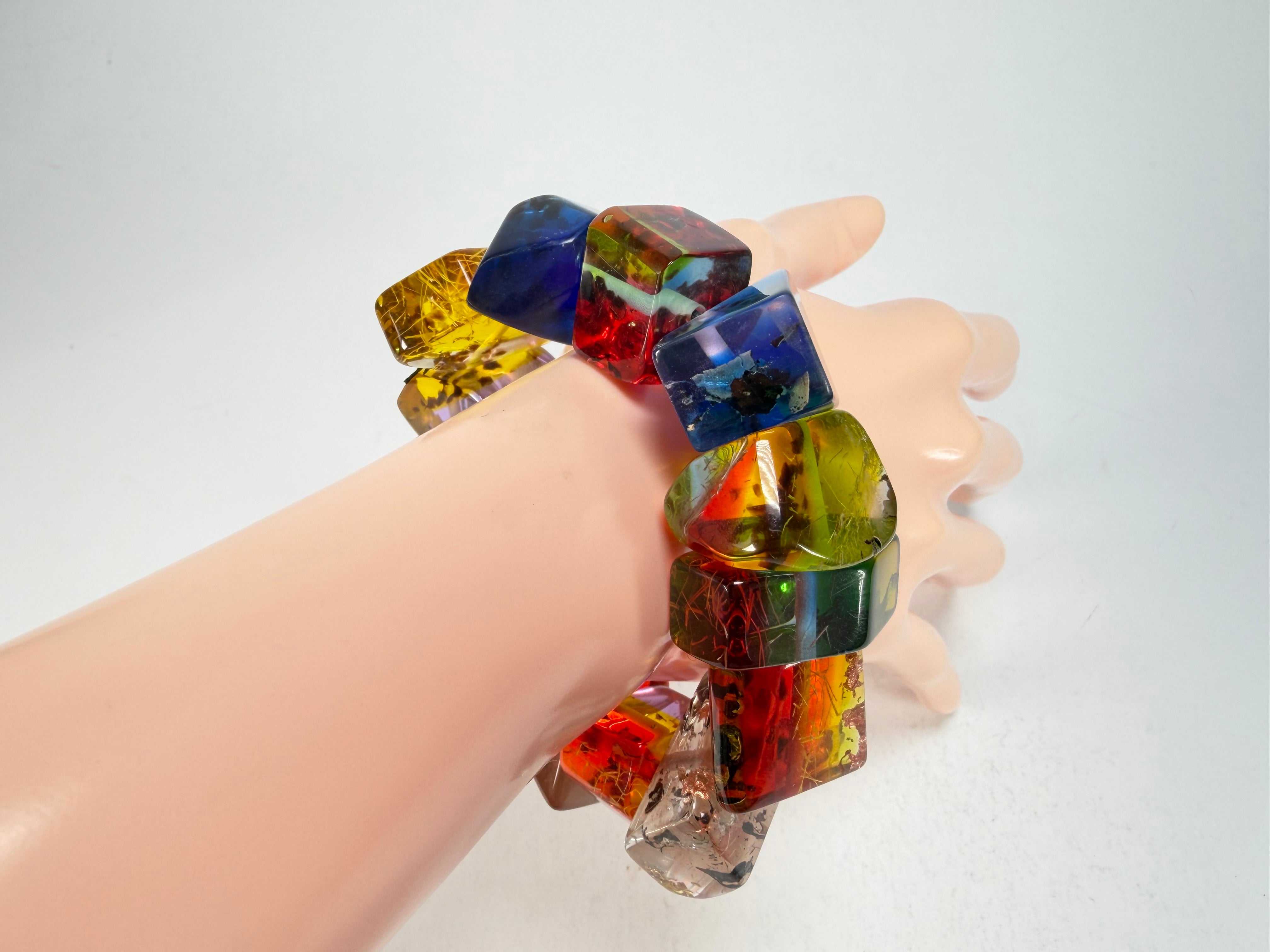 Sobral - Sobralita "Indian-ita" Studio Creation Elasticated Resin Bracelet ( 000000 )