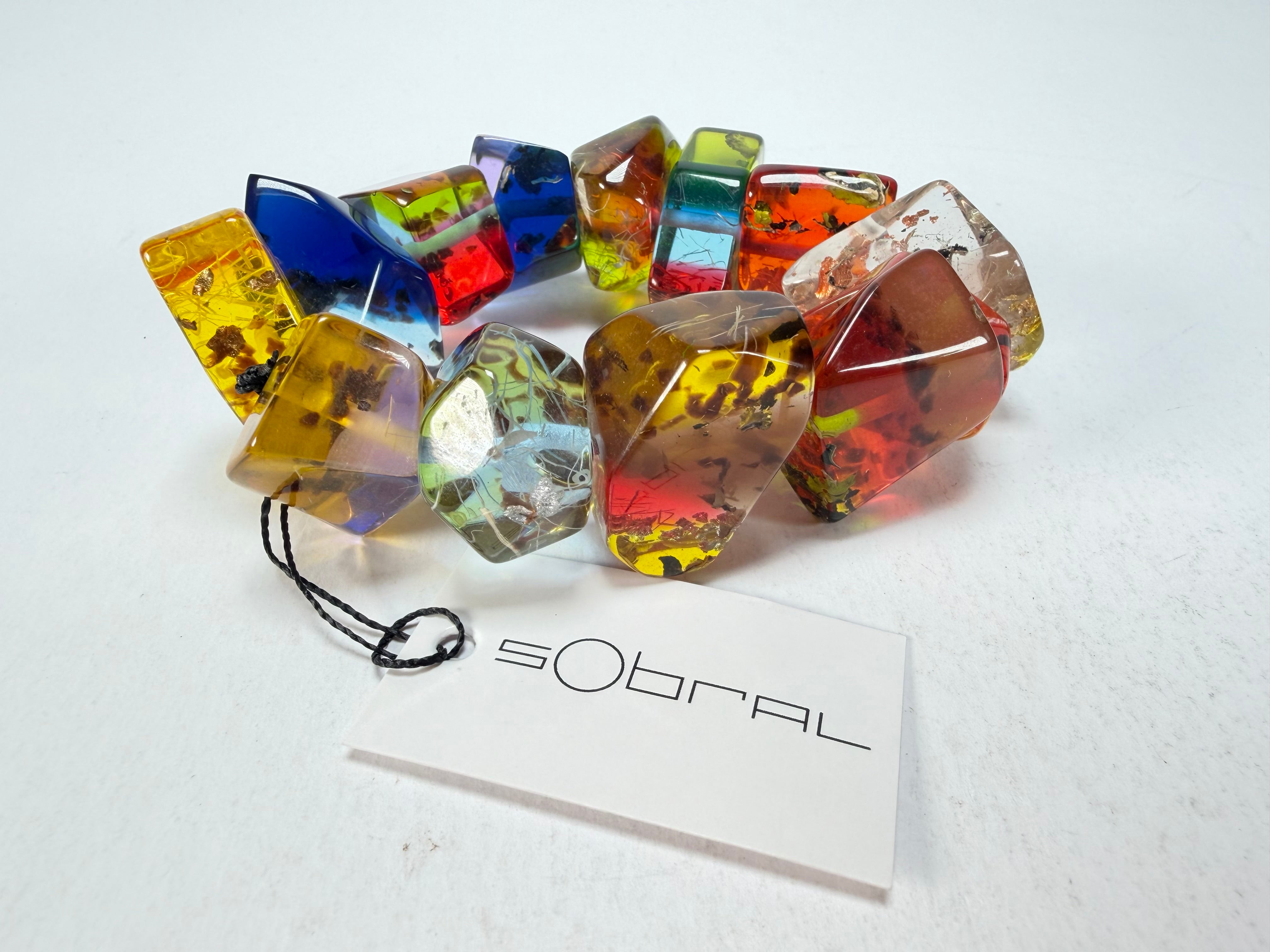 Sobral - Sobralita "Indian-ita" Studio Creation Elasticated Resin Bracelet ( 000000 )