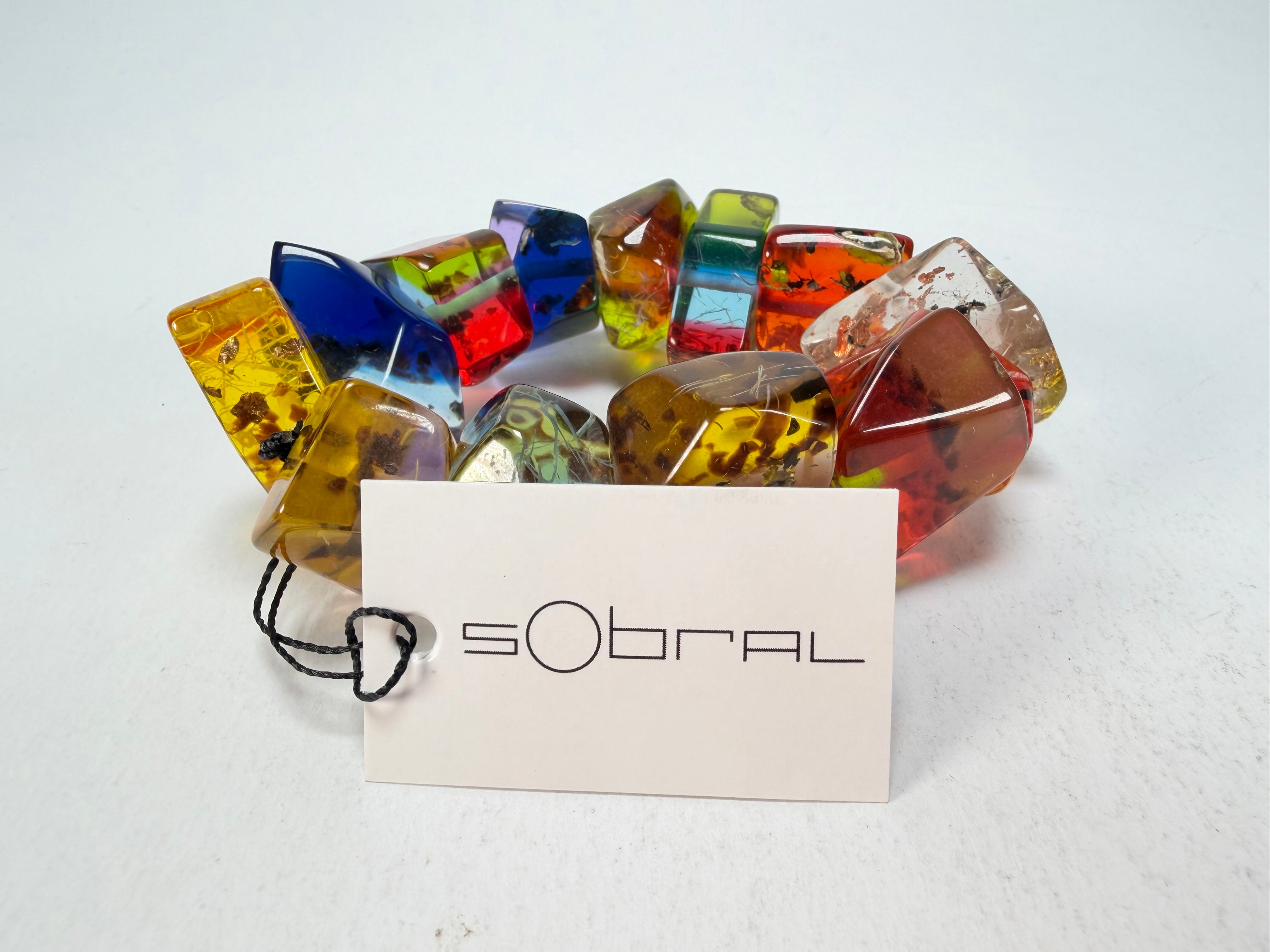 Sobral - Sobralita "Indian-ita" Studio Creation Elasticated Resin Bracelet ( 000000 )