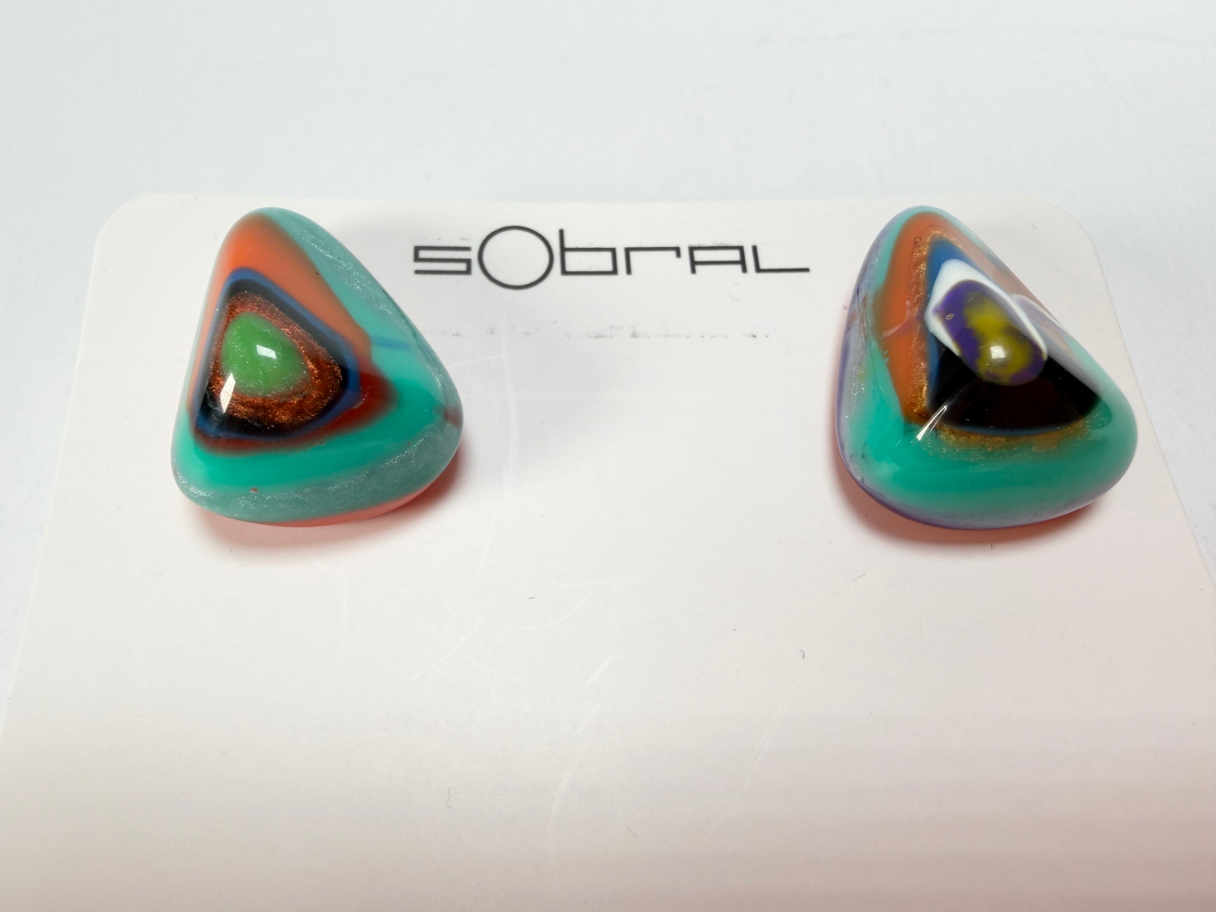 Sobral - Multi-Colour "Nina" K Resin Earrings ( 003610 )
