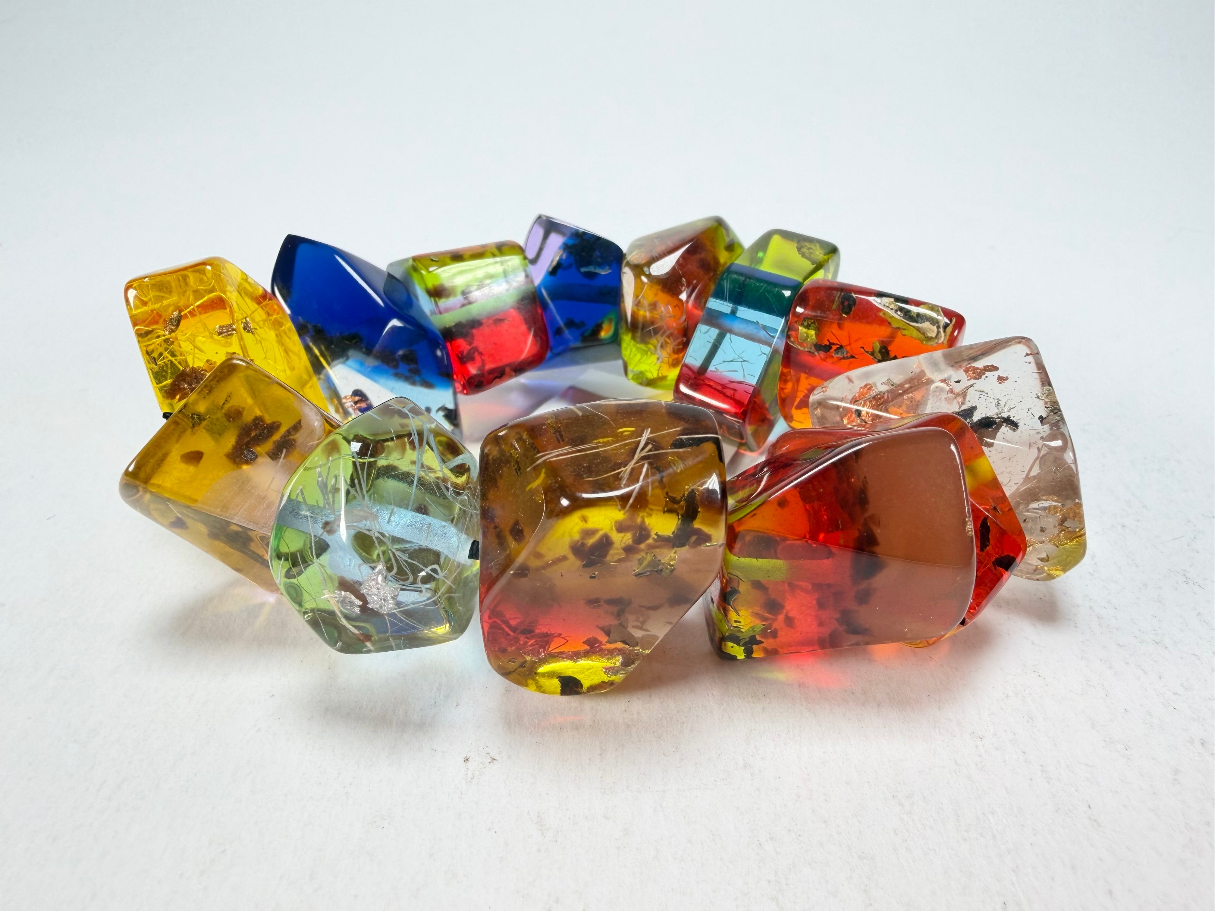 Sobral - Sobralita "Indian-ita" Studio Creation Elasticated Resin Bracelet ( 000000 )
