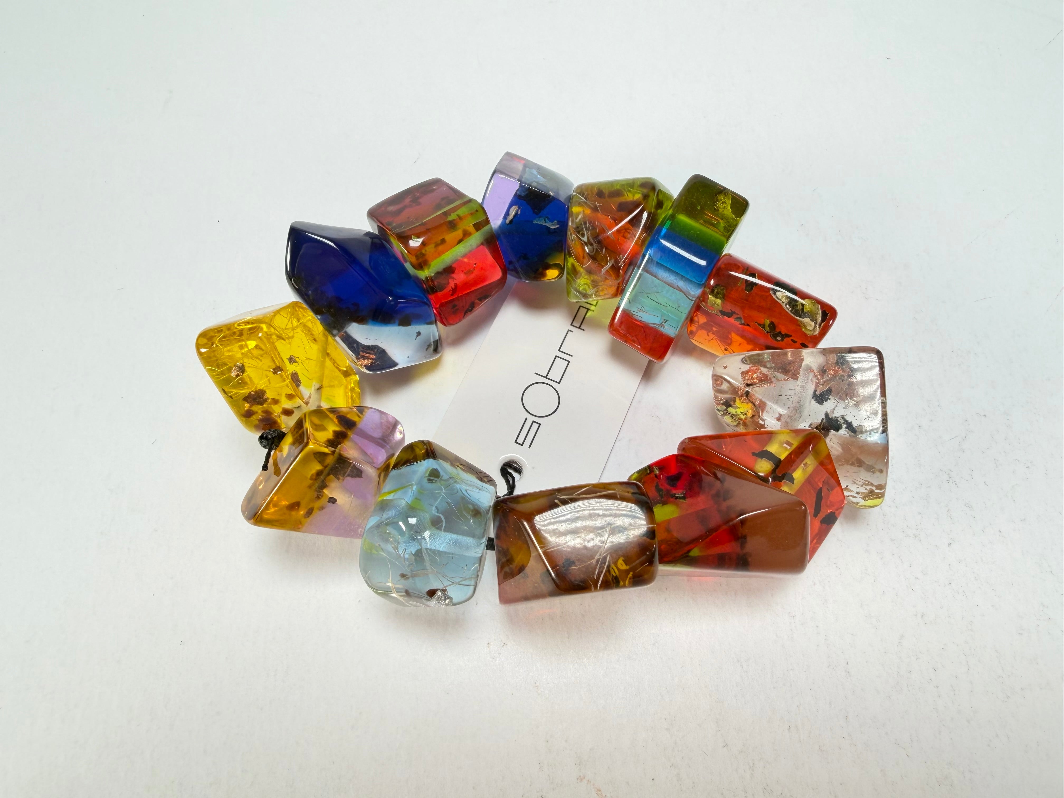 Sobral - Sobralita "Indian-ita" Studio Creation Elasticated Resin Bracelet ( 000000 )