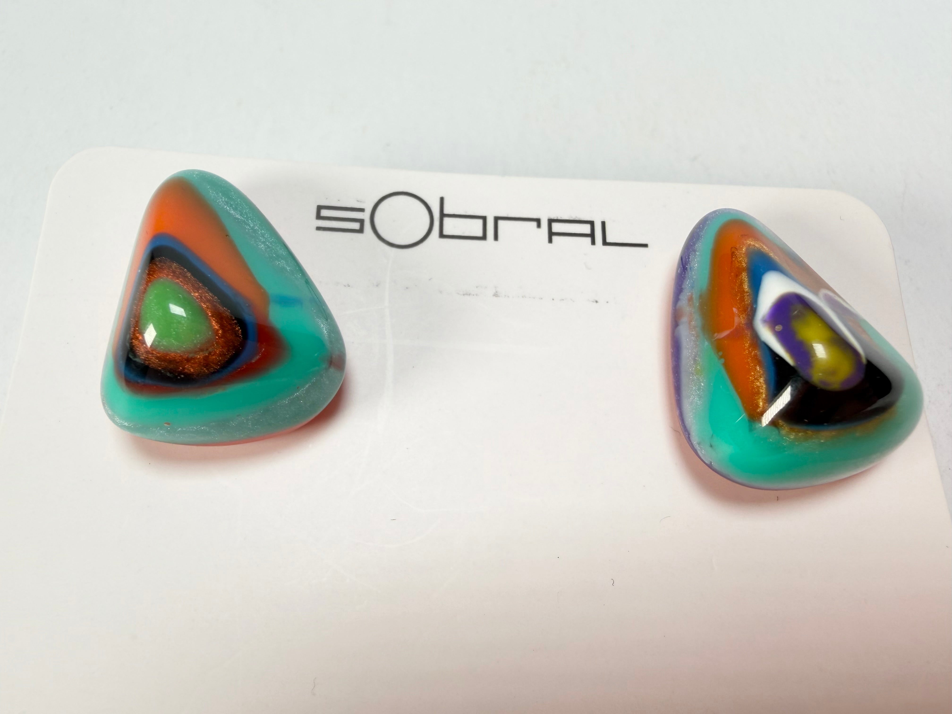 Sobral - Multi-Colour "Nina" K Resin Earrings ( 003610 )