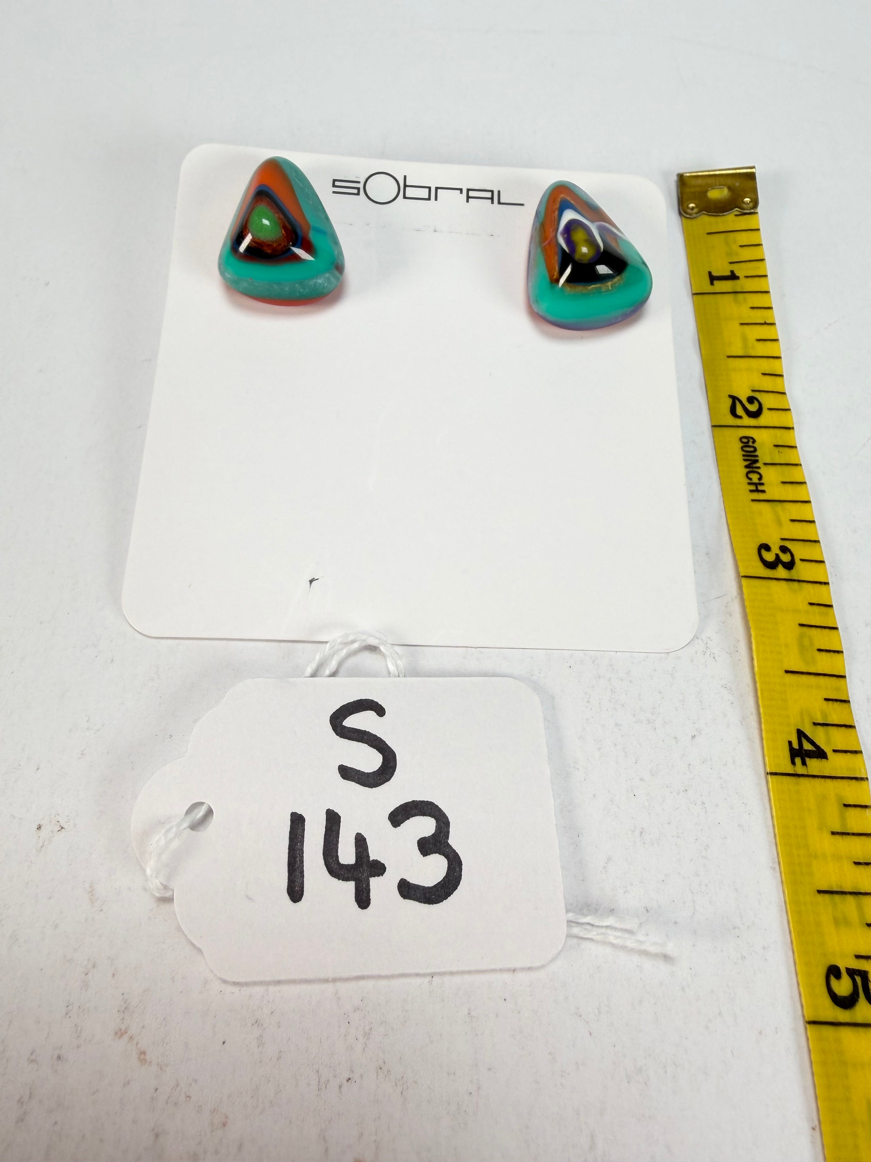 Sobral - Multi-Colour "Nina" K Resin Earrings ( 003610 )