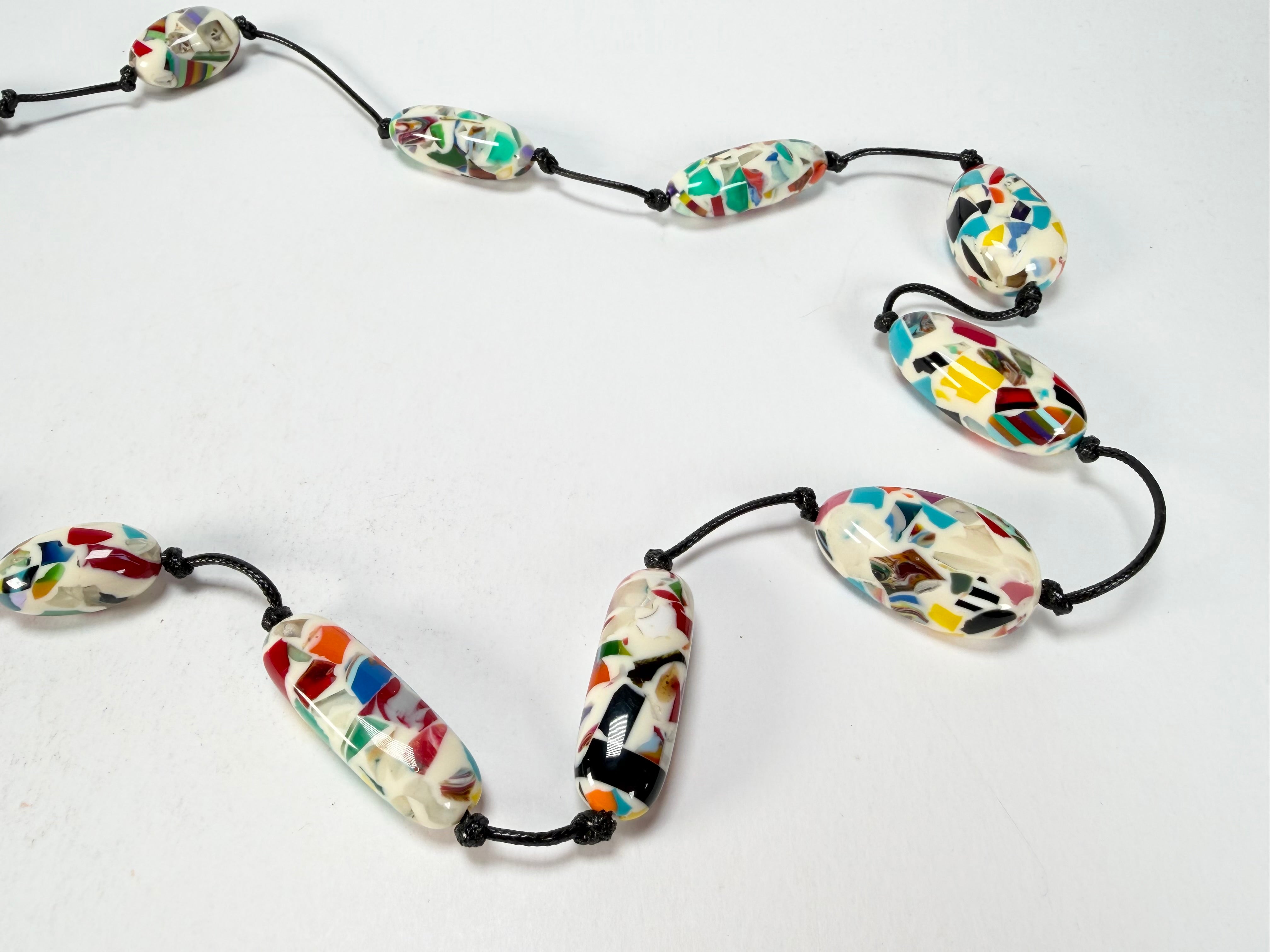Sobral - Caillou Marfim "Reflexao" Resin Necklace ( 005423 )