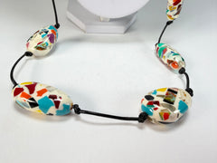 Sobral - Caillou Marfim "Reflexao" Resin Necklace ( 005423 )