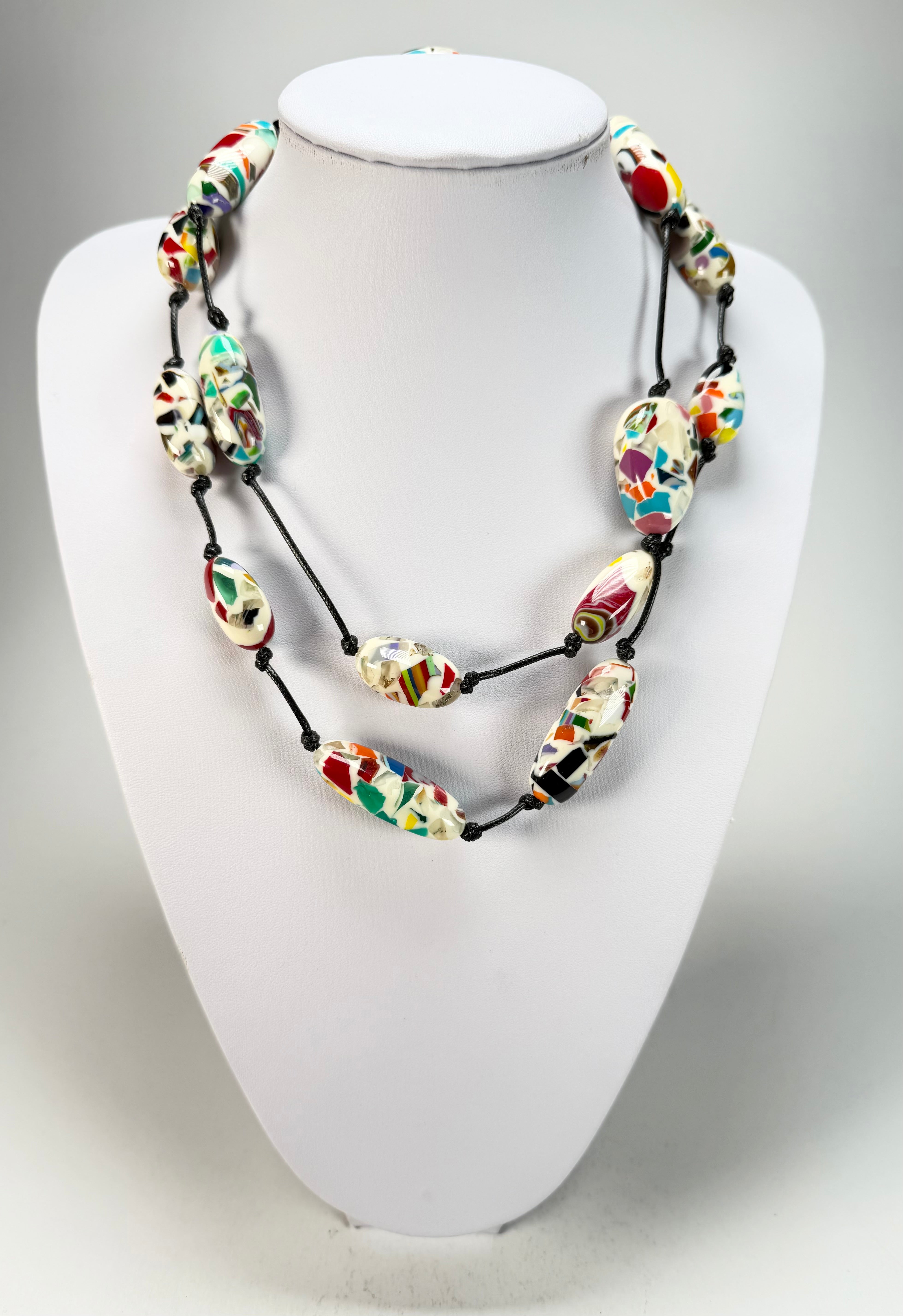 Sobral - Caillou Marfim "Reflexao" Resin Necklace ( 005423 )