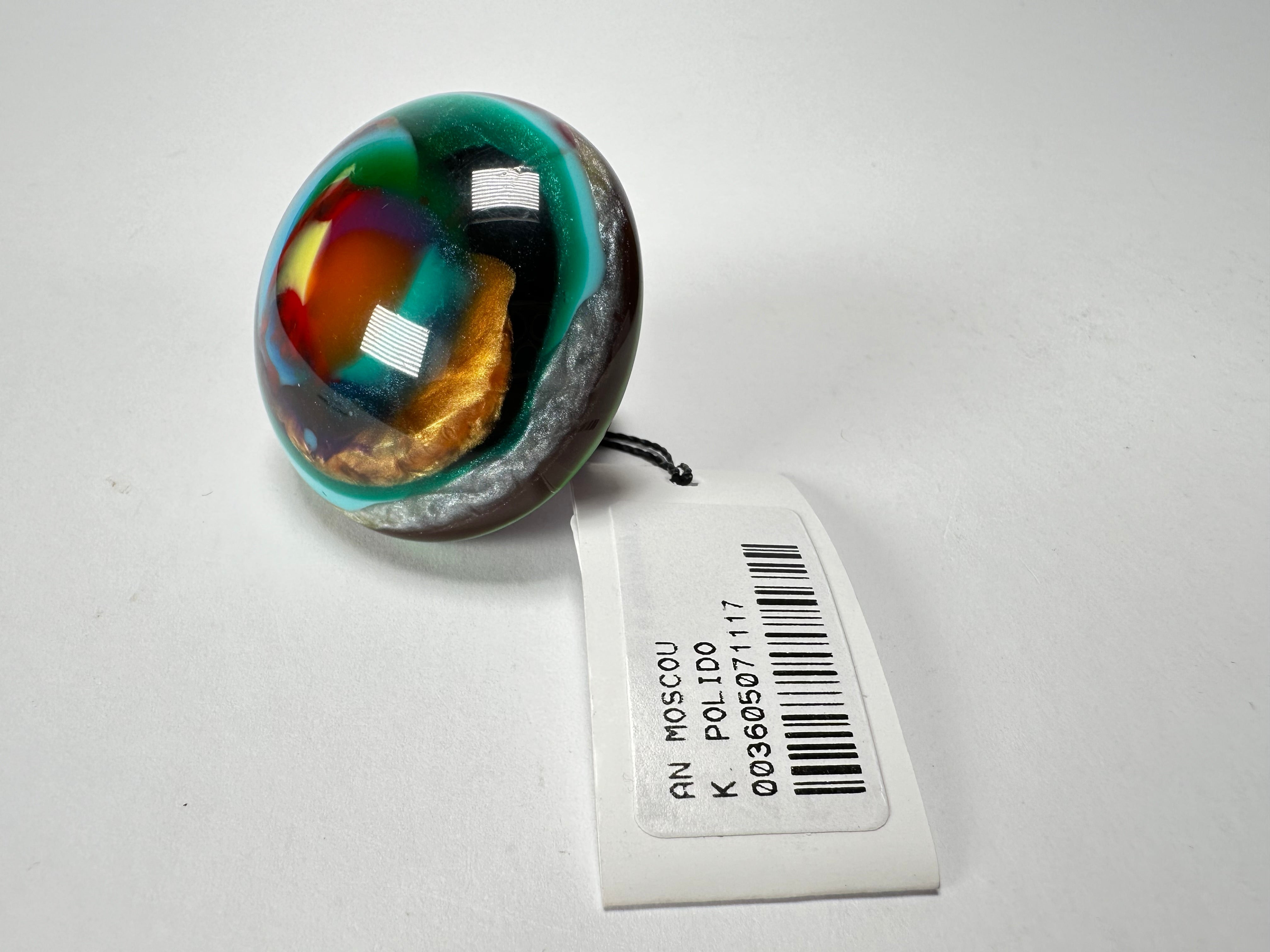 Sobral - Multi-Colour "Moscou K" Resin Ring ( 003605 ) - Size UK N / US 6.5