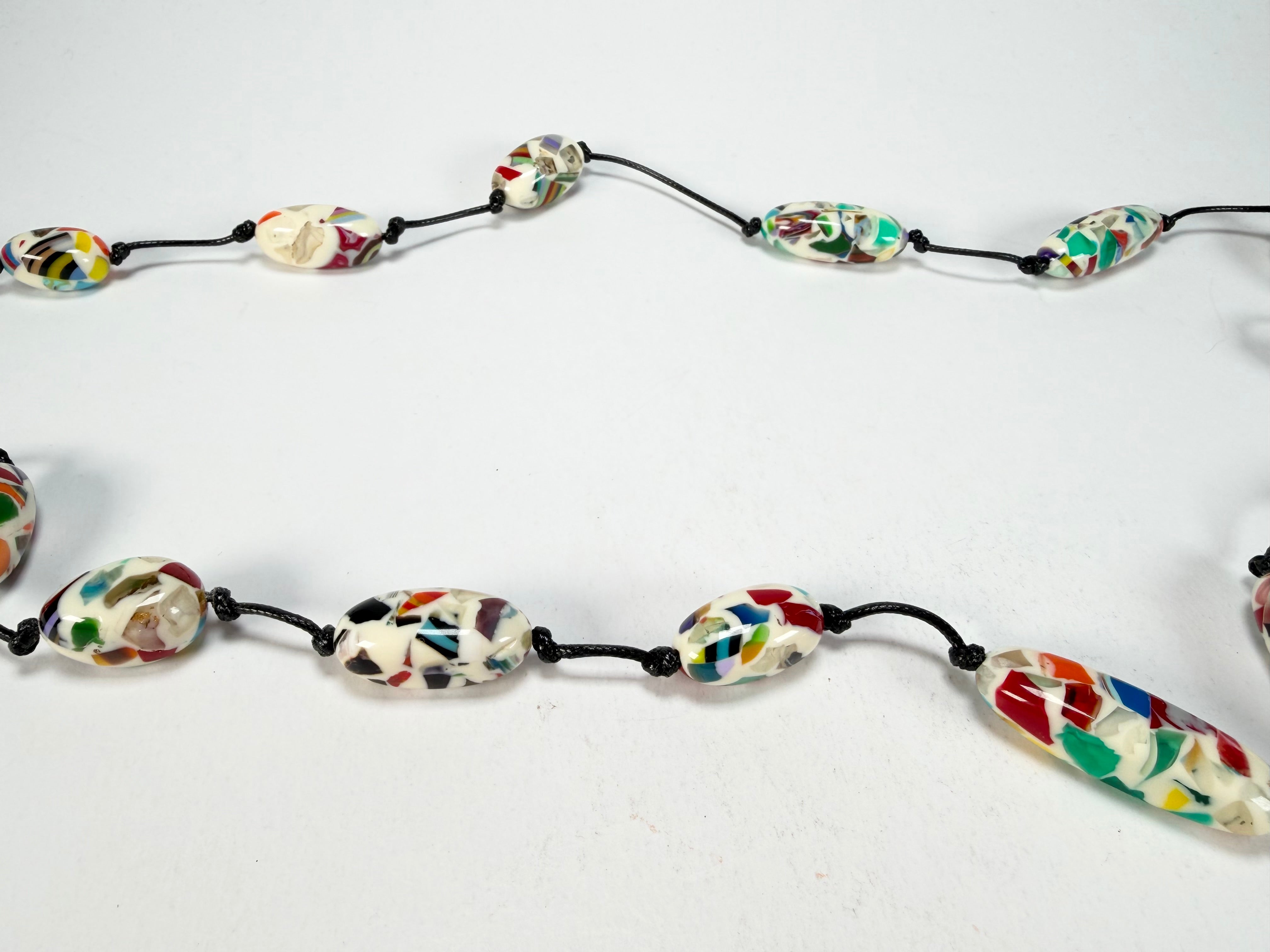 Sobral - Caillou Marfim "Reflexao" Resin Necklace ( 005423 )