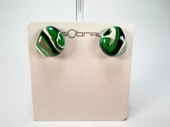 Sobral - Onda Verde "Wave" Green Resin Earrings ( 005330 )