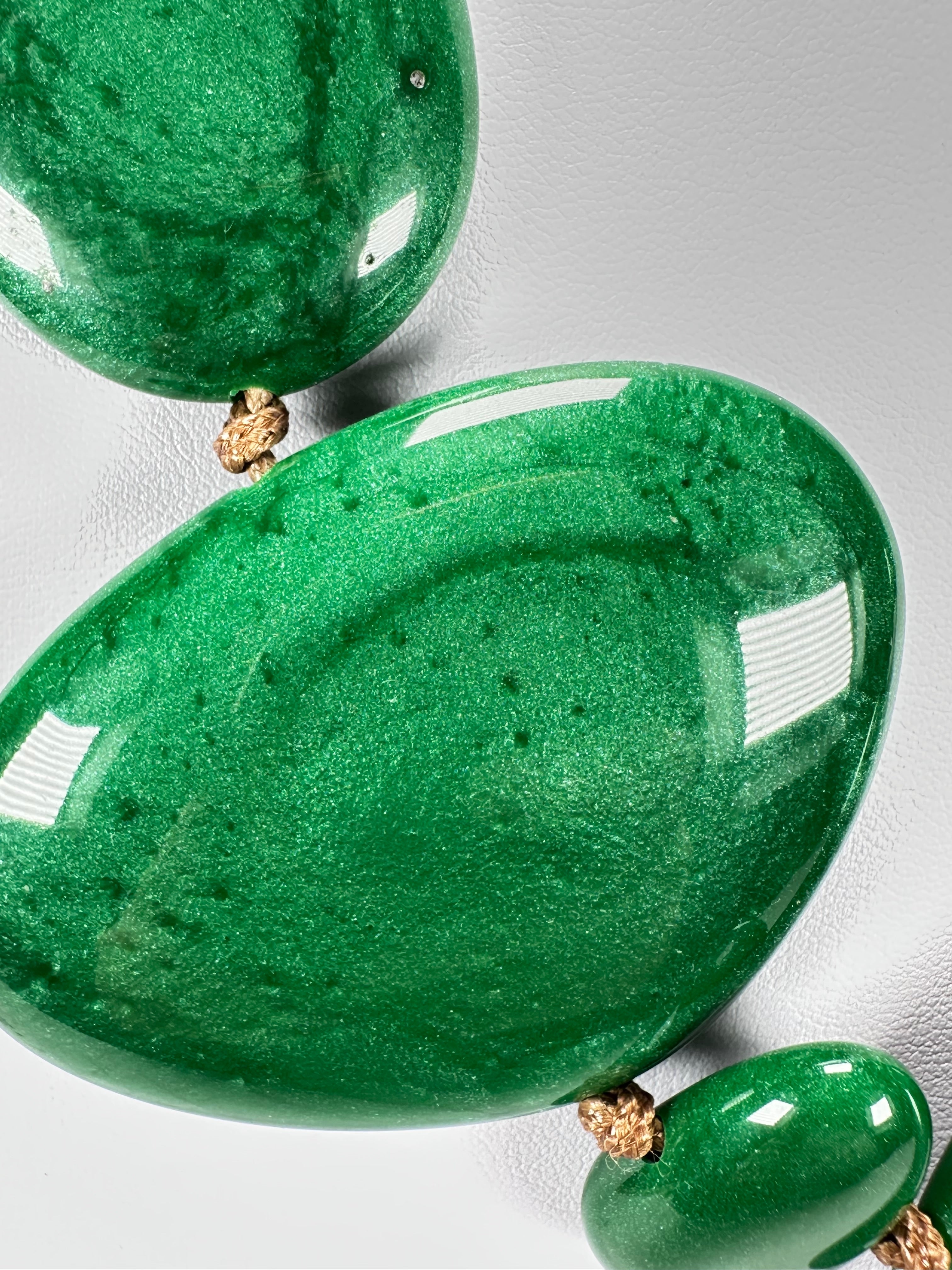 Sobral - Metalique Orlando "Carcassonne" Green Resin Necklace ( 004241 )