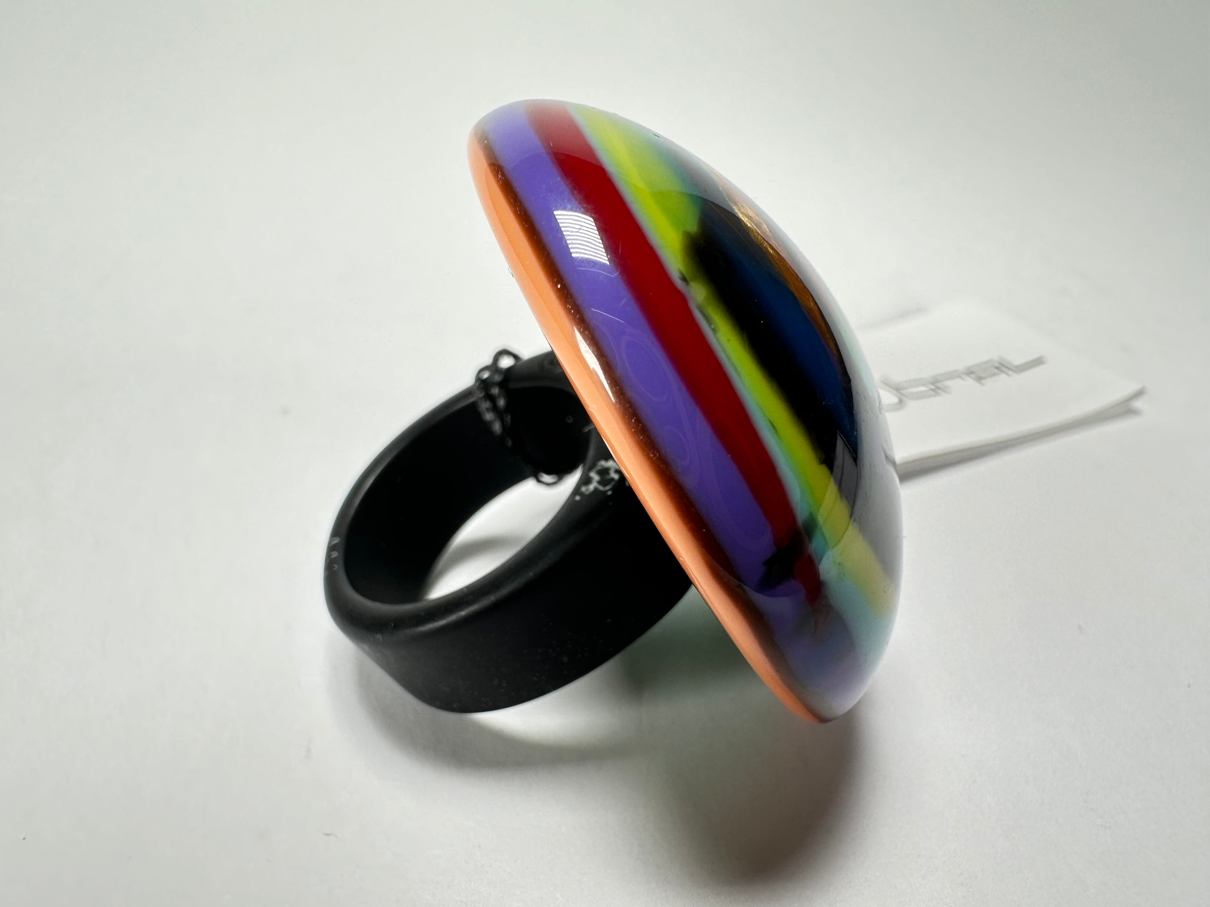 Sobral - Multi-Colour "Moscou K" Resin Ring ( 003605 ) - Size UK S / US 9