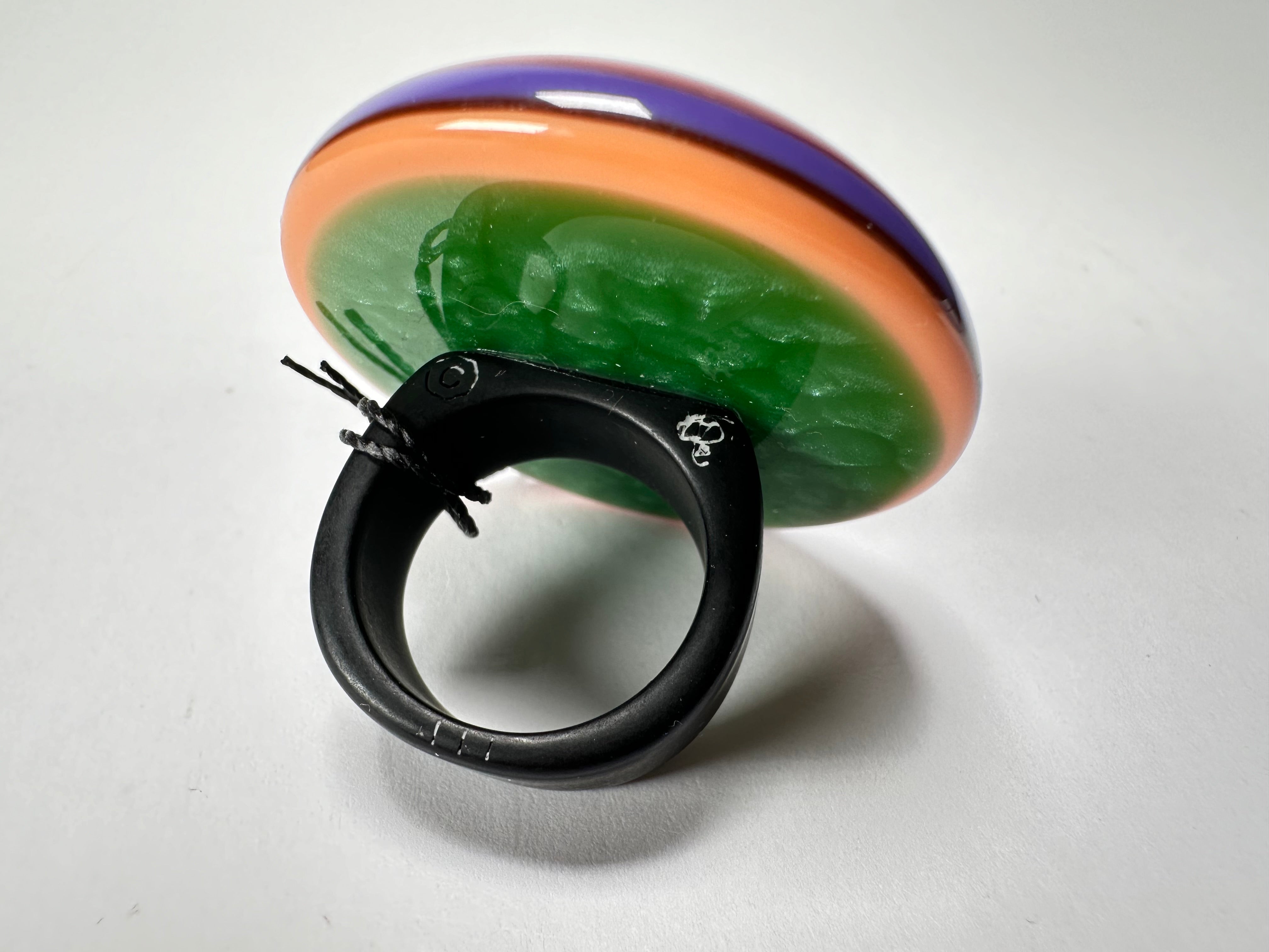 Sobral - Multi-Colour "Moscou K" Resin Ring ( 003605 ) - Size UK S / US 9