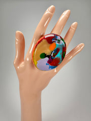 Sobral - Multi-Colour "Munique" K.Polido Resin Ring ( 005145 ) - Size UK N / US 6.5