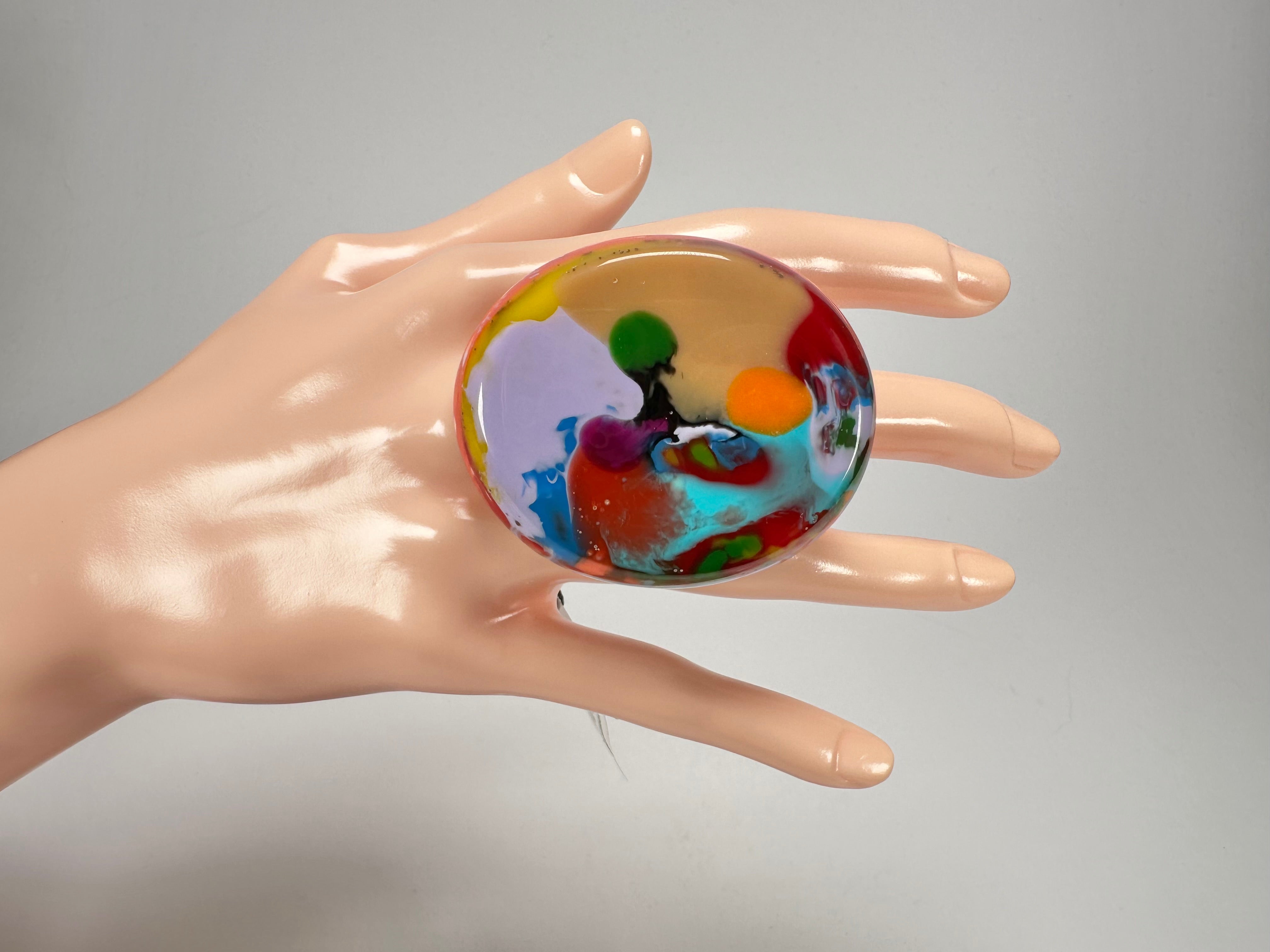 Sobral - Multi-Colour "Munique" K.Polido Resin Ring ( 005145 ) - Size UK N / US 6.5
