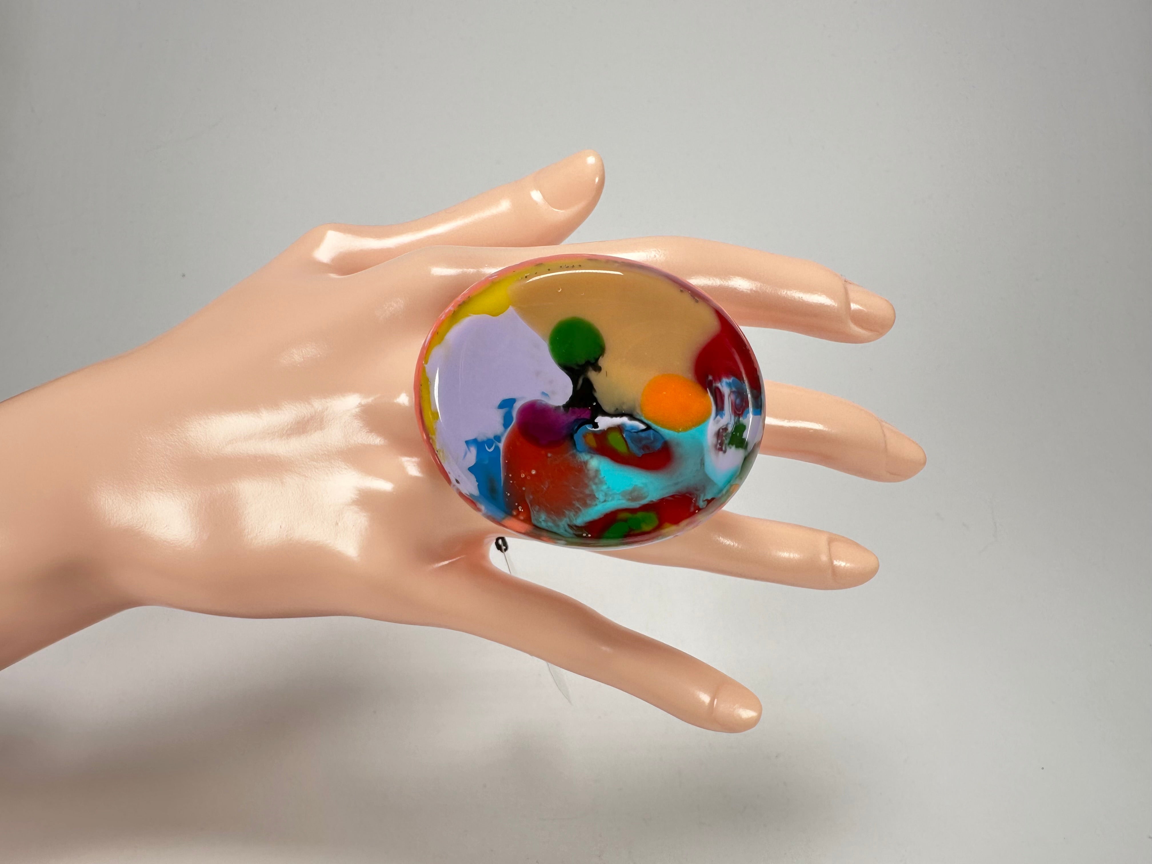 Sobral - Multi-Colour "Munique" K.Polido Resin Ring ( 005145 ) - Size UK N / US 6.5