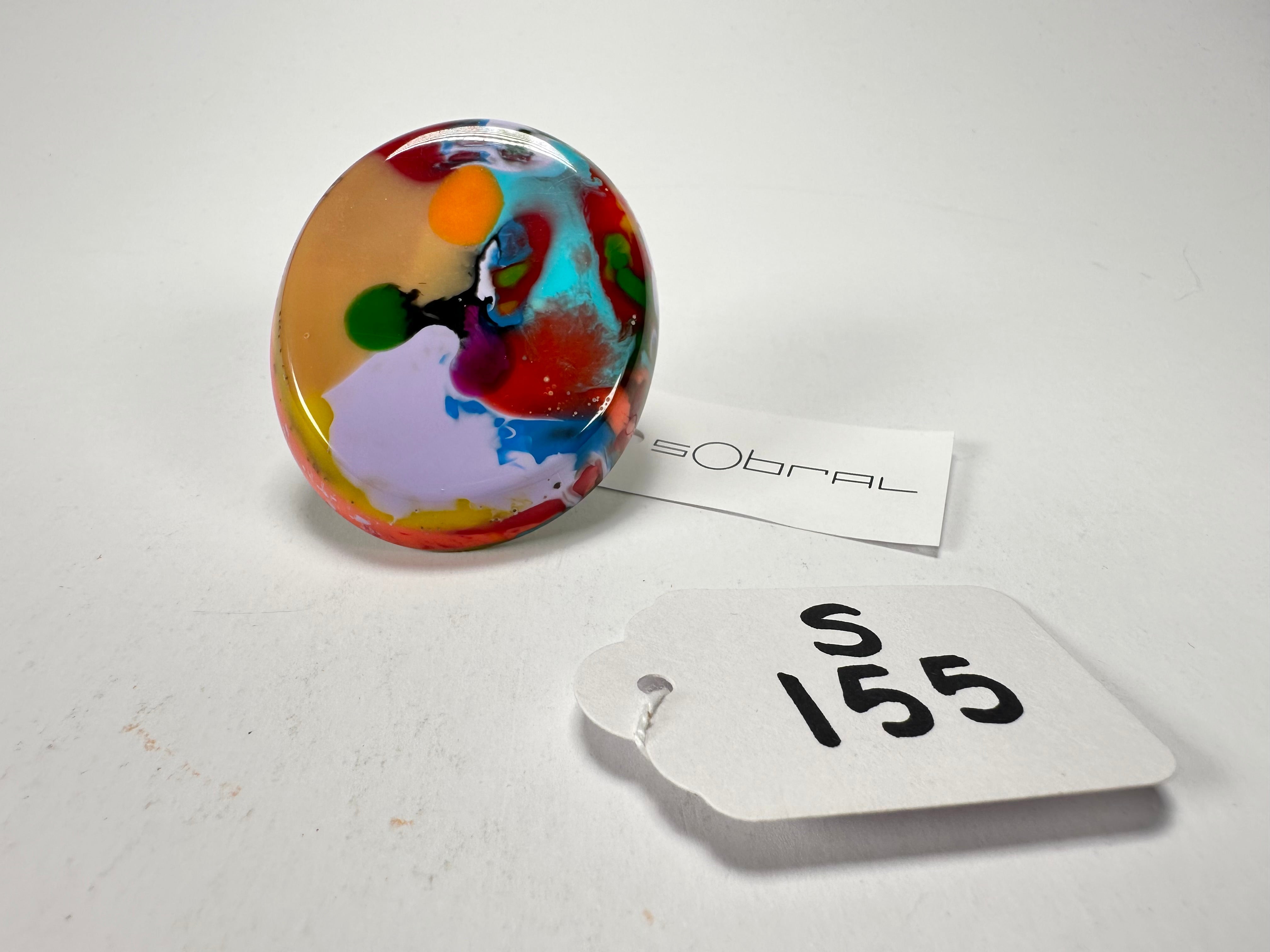 Sobral - Multi-Colour "Munique" K.Polido Resin Ring ( 005145 ) - Size UK N / US 6.5