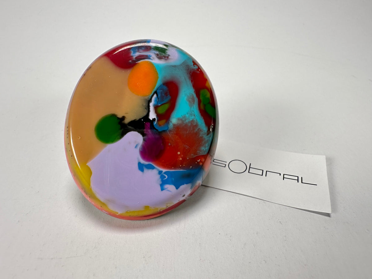 Sobral - Multi-Colour "Munique" K.Polido Resin Ring ( 005145 ) - Size UK N / US 6.5