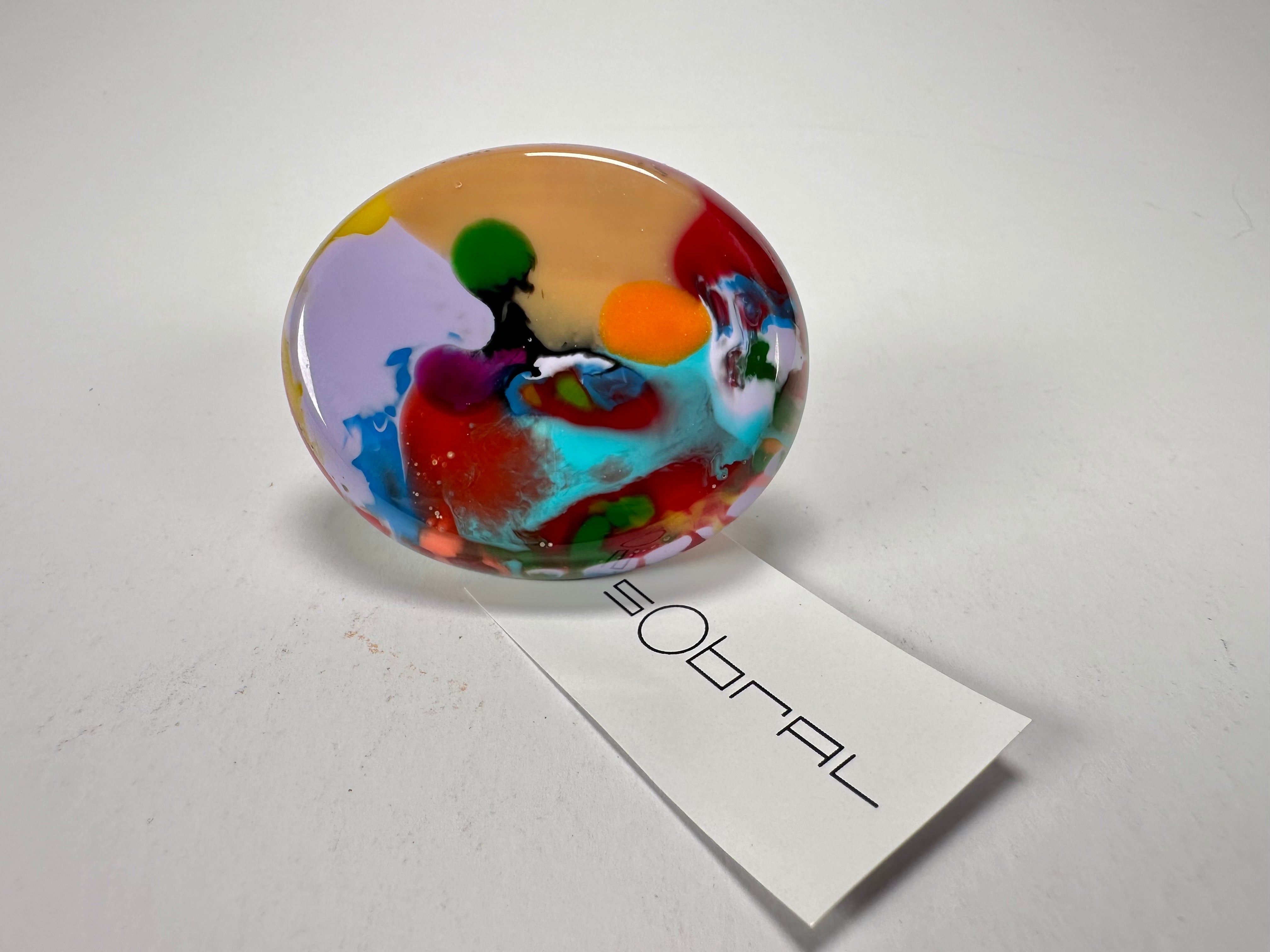 Sobral - Multi-Colour "Munique" K.Polido Resin Ring ( 005145 ) - Size UK N / US 6.5