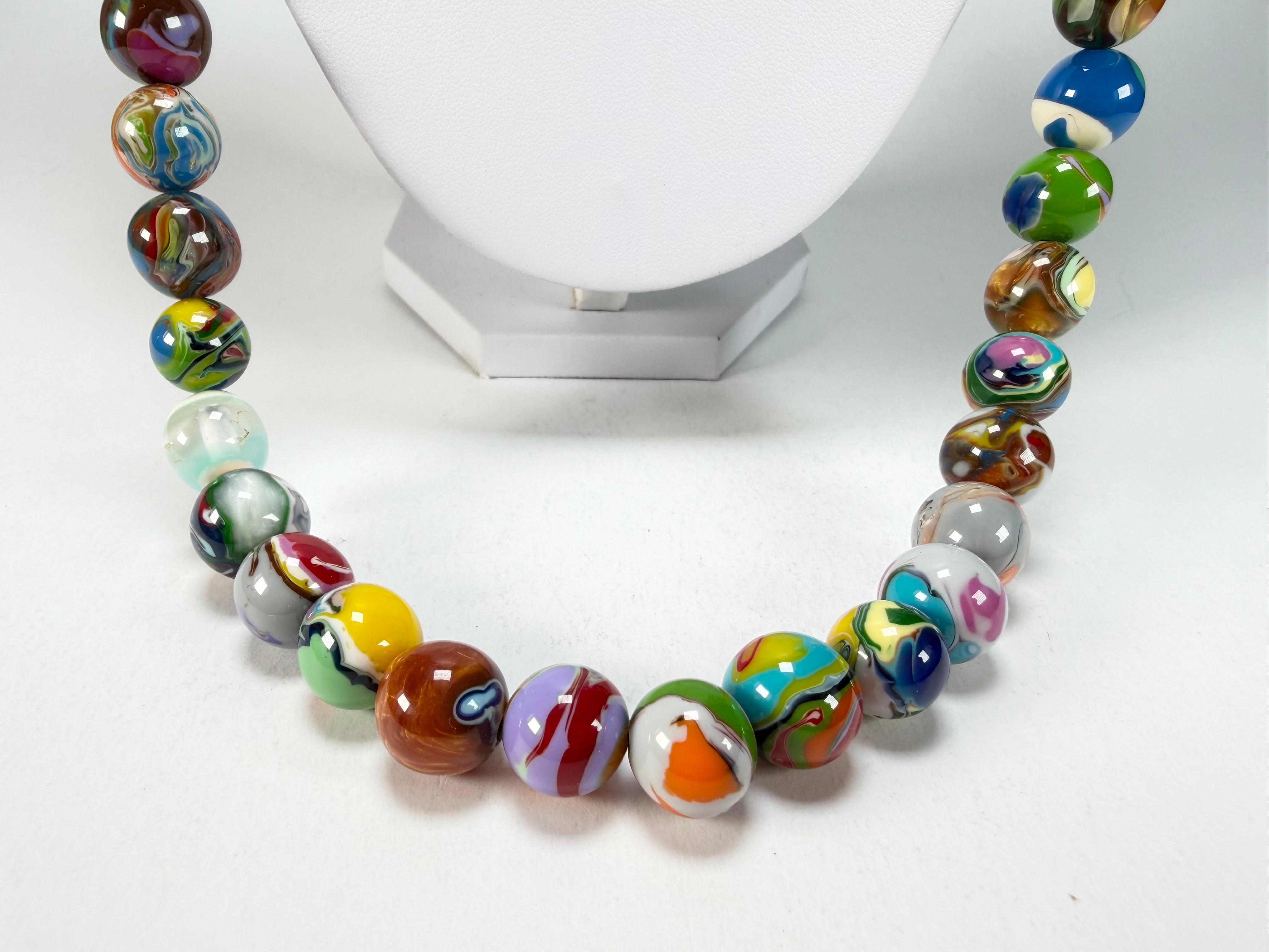 Sobral - Planets "Saturno" Pollock Resin Necklace ( 005451 )