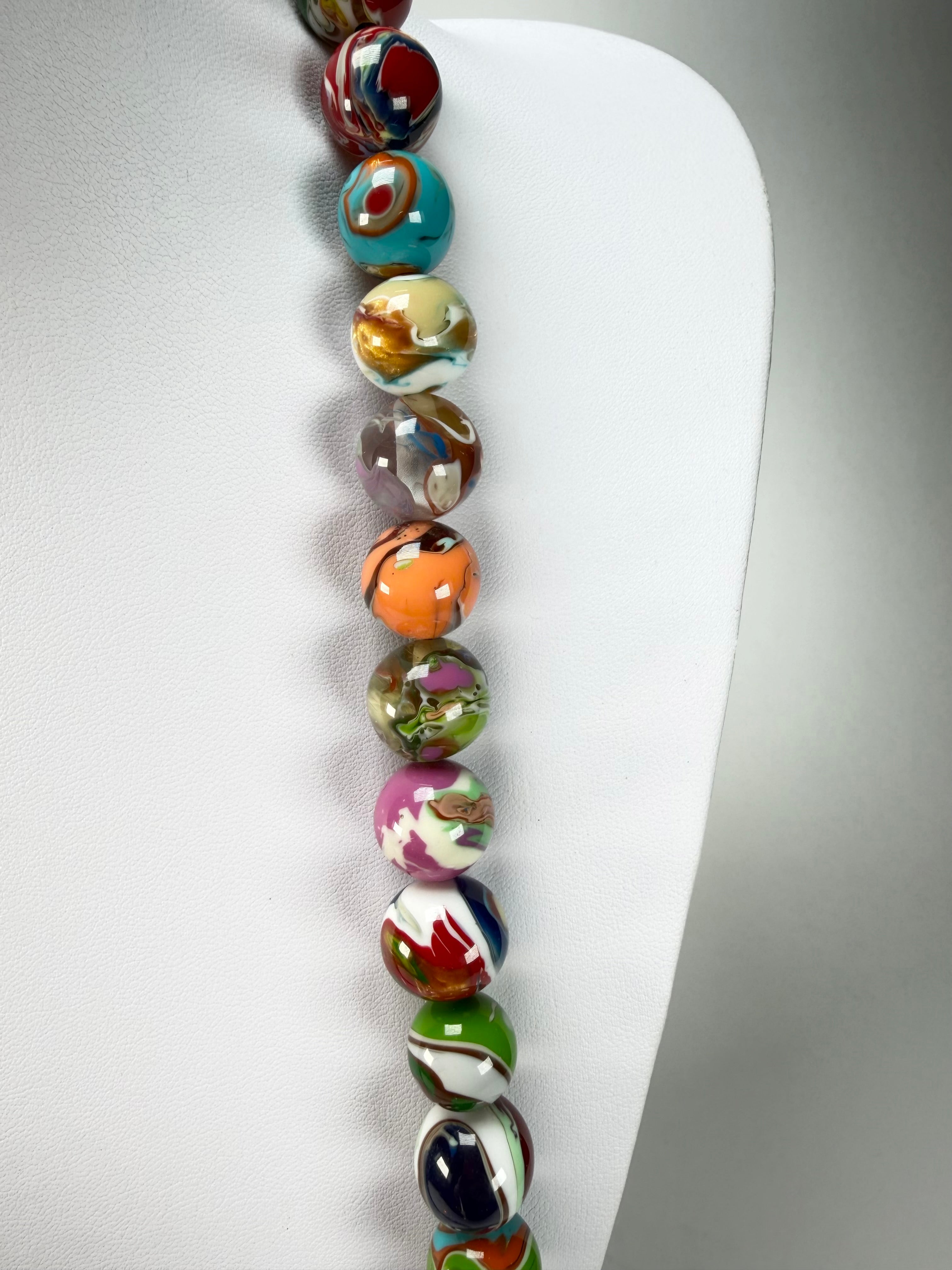 Sobral - Planets "Saturno" Pollock Resin Necklace ( 005451 )