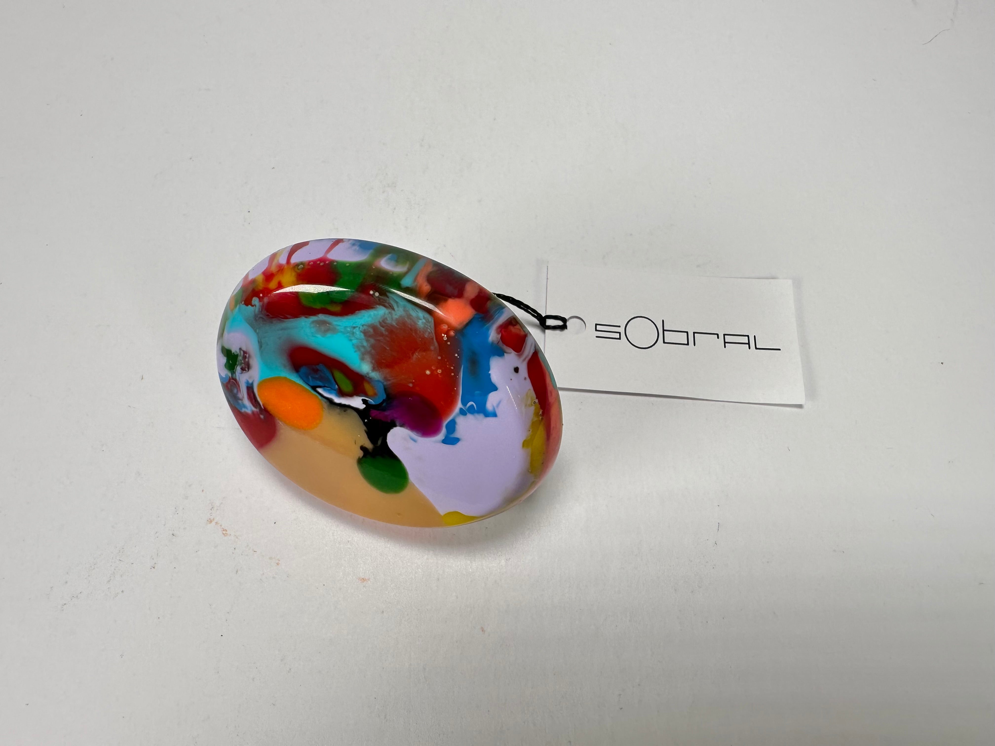 Sobral - Multi-Colour "Munique" K.Polido Resin Ring ( 005145 ) - Size UK N / US 6.5