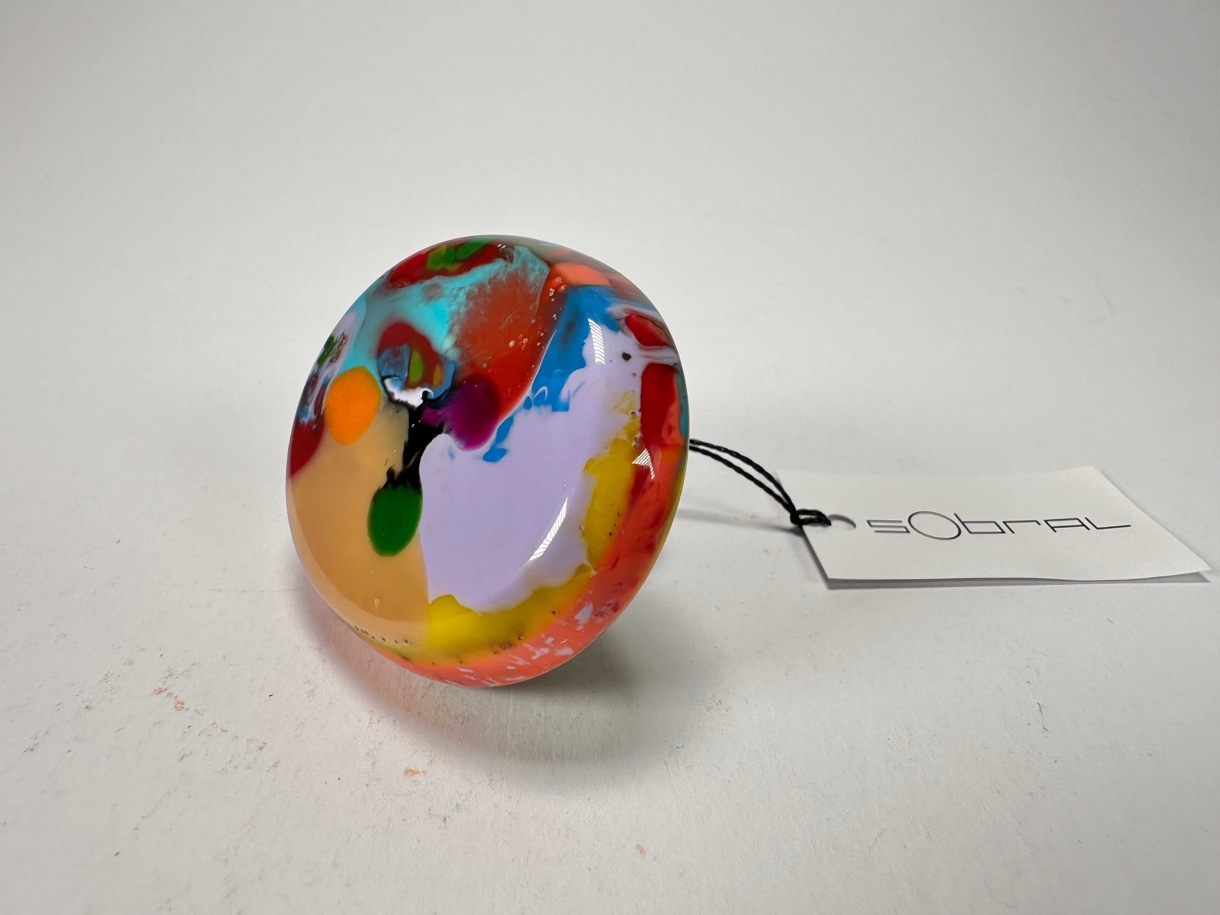 Sobral - Multi-Colour "Munique" K.Polido Resin Ring ( 005145 ) - Size UK N / US 6.5