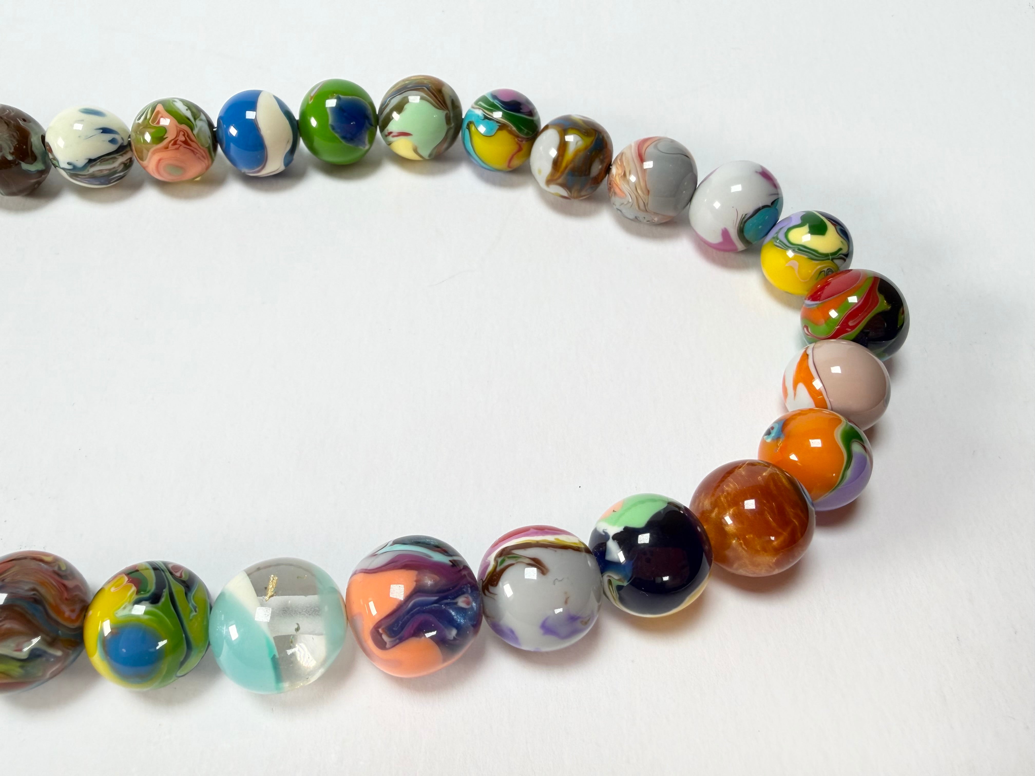 Sobral - Planets "Saturno" Pollock Resin Necklace ( 005451 )