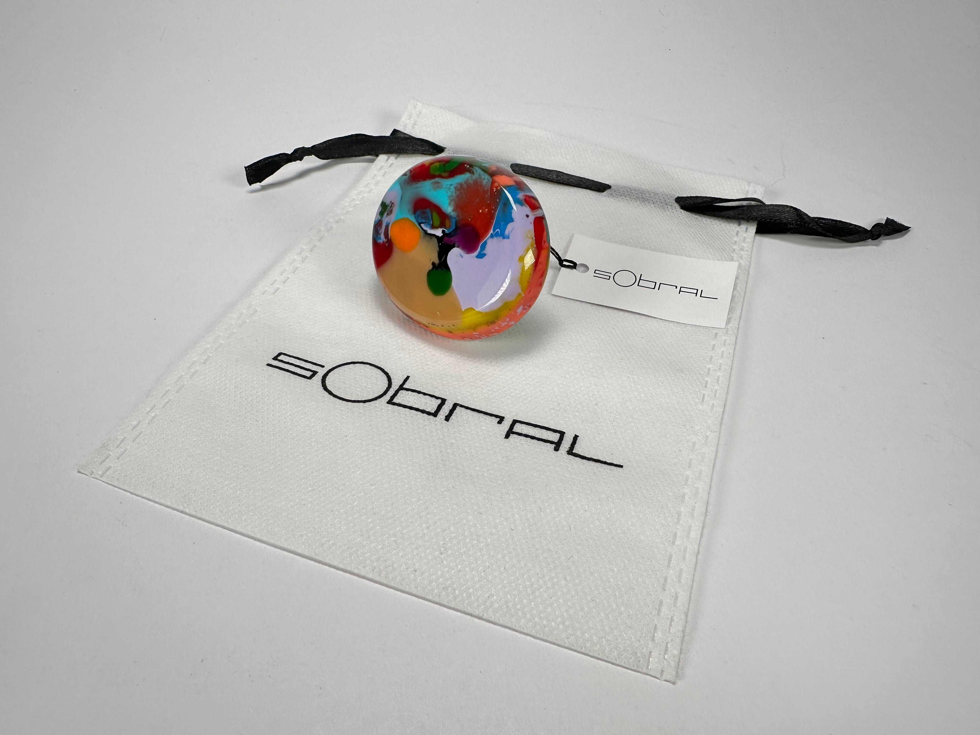 Sobral - Multi-Colour "Munique" K.Polido Resin Ring ( 005145 ) - Size UK N / US 6.5