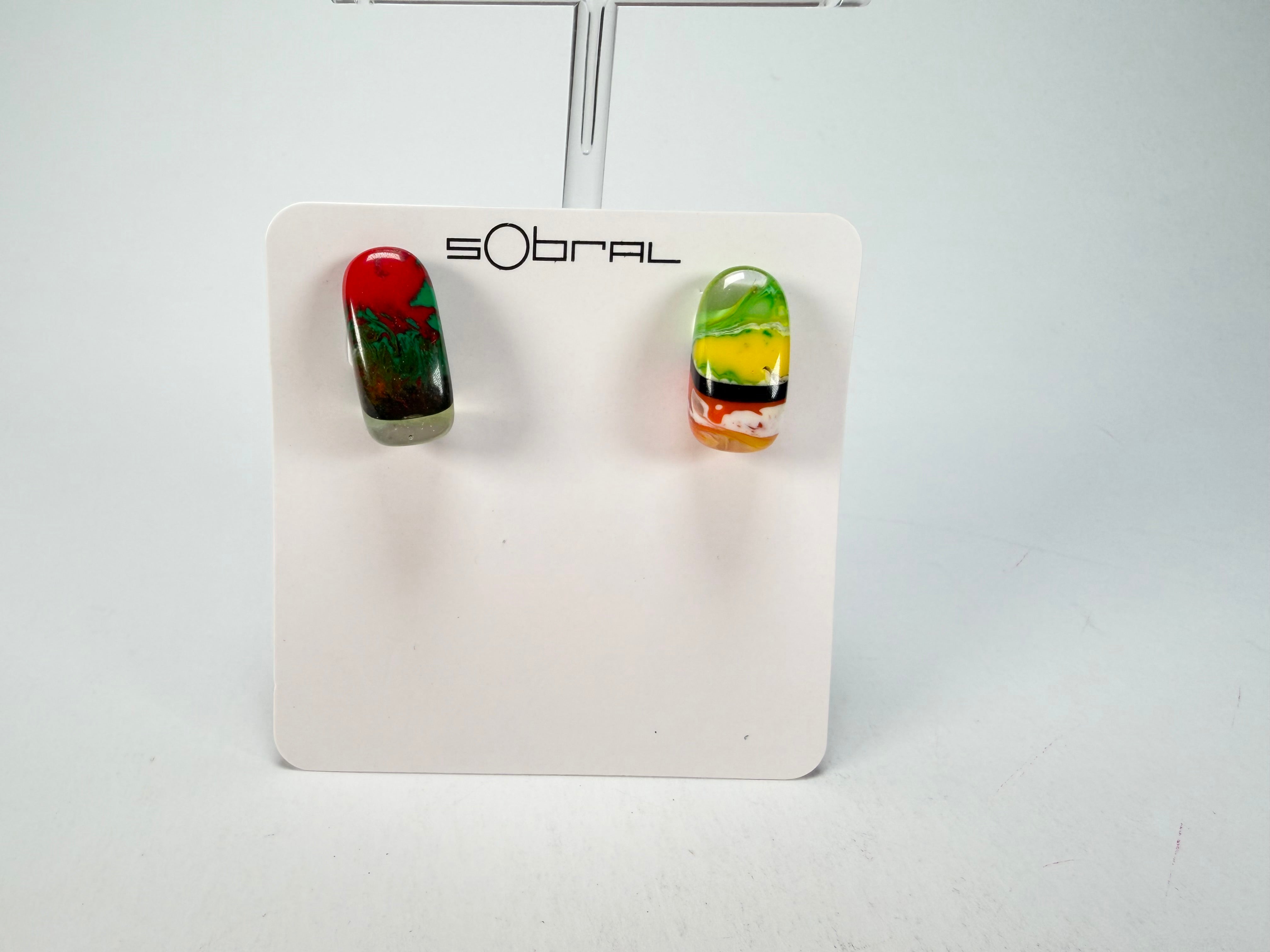 Sobral - Multi-Colour "New Habilis" Pollock Resin Earrings ( 005261 )